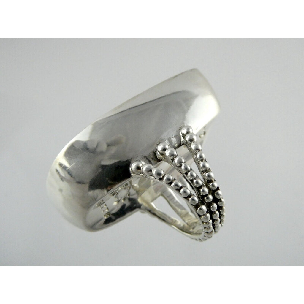 Stephen Dweck Sterling Silver Green Tourmaline in Quartz Ring OOAK Size 7.25 54g