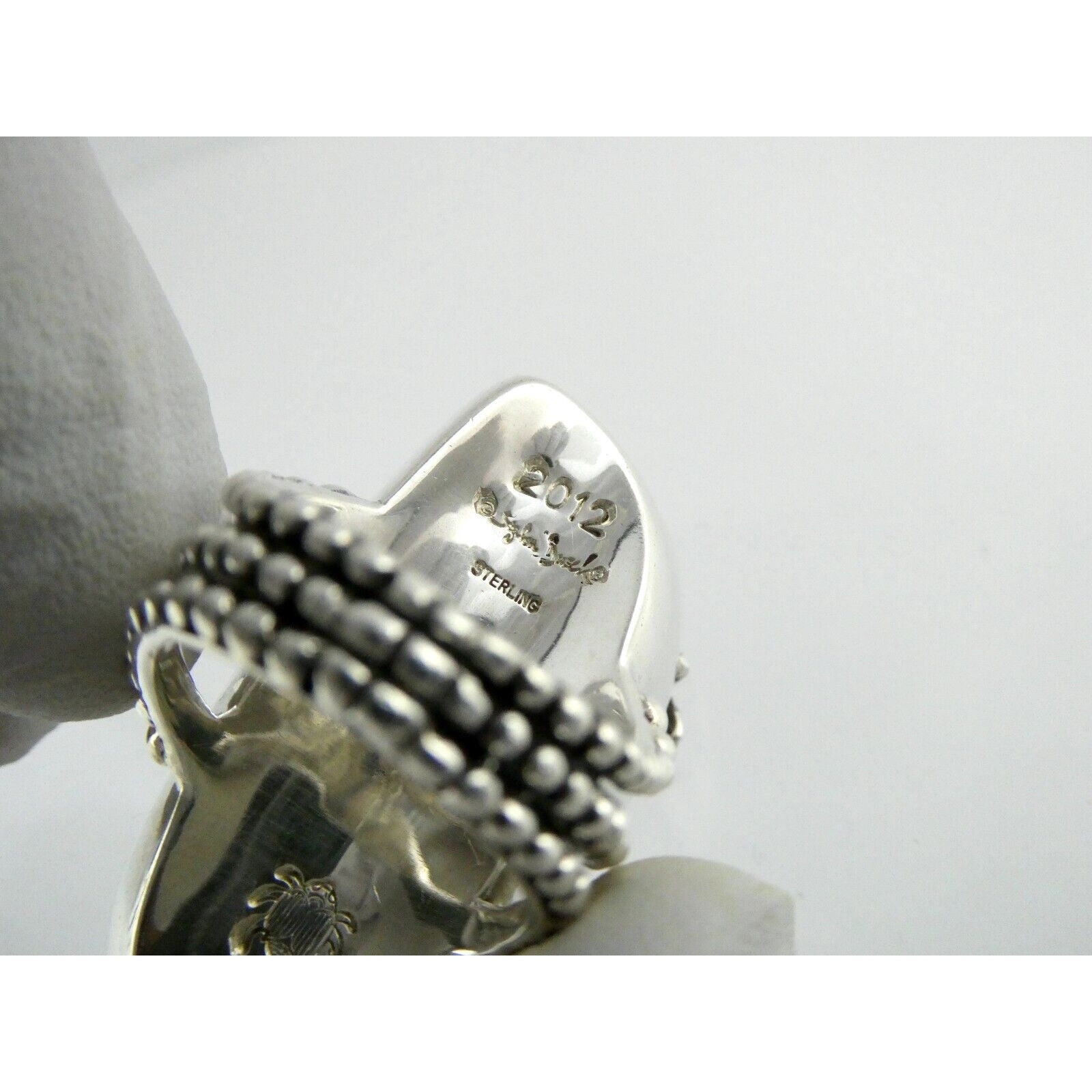 Stephen Dweck Sterling Silver Green Tourmaline in Quartz Ring OOAK Size 7.25 54g