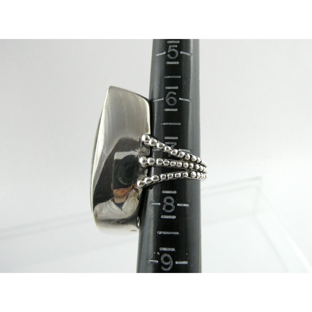 Stephen Dweck Sterling Silver Green Tourmaline in Quartz Ring OOAK Size 7.25 54g