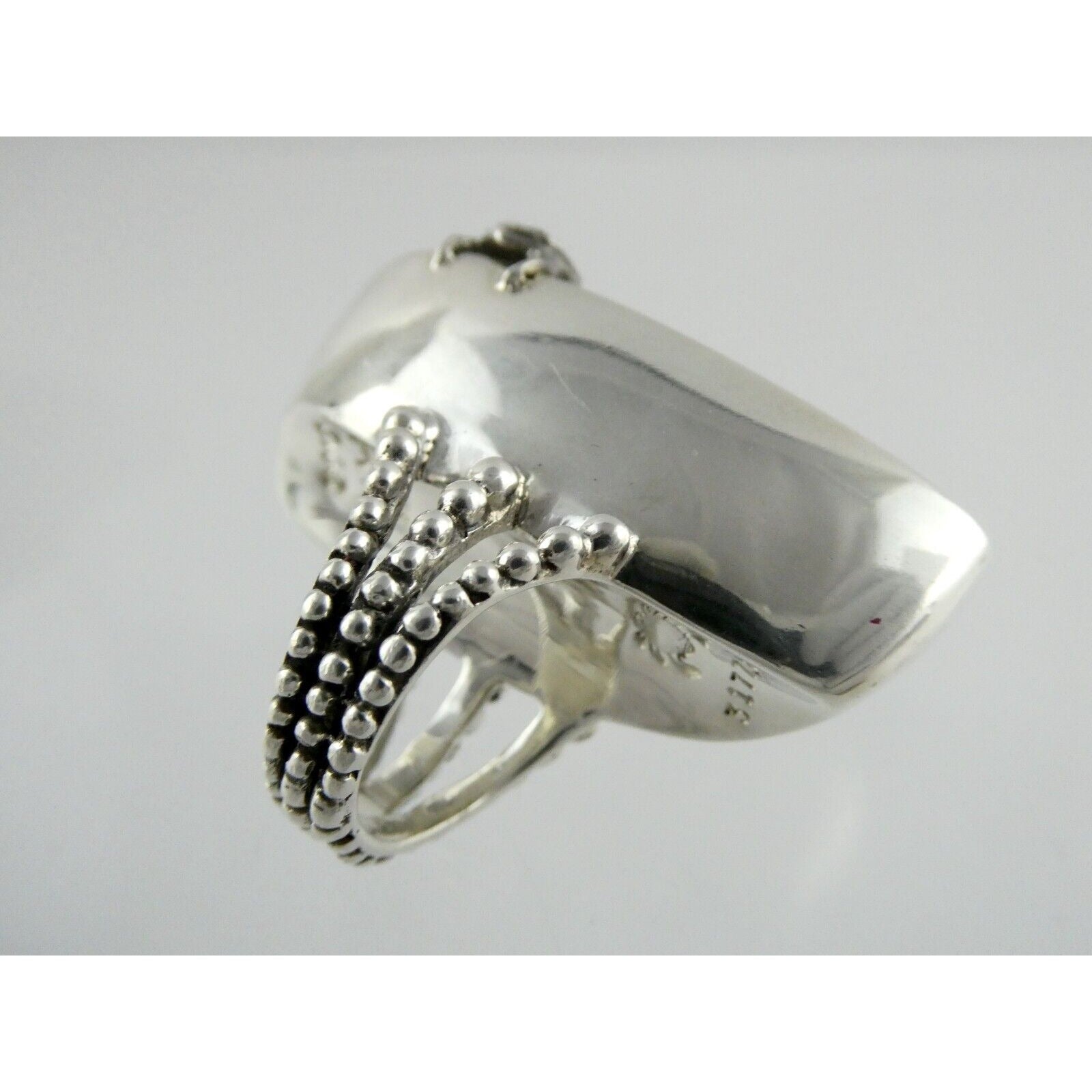Stephen Dweck Sterling Silver Green Tourmaline in Quartz Ring OOAK Size 7.25 54g