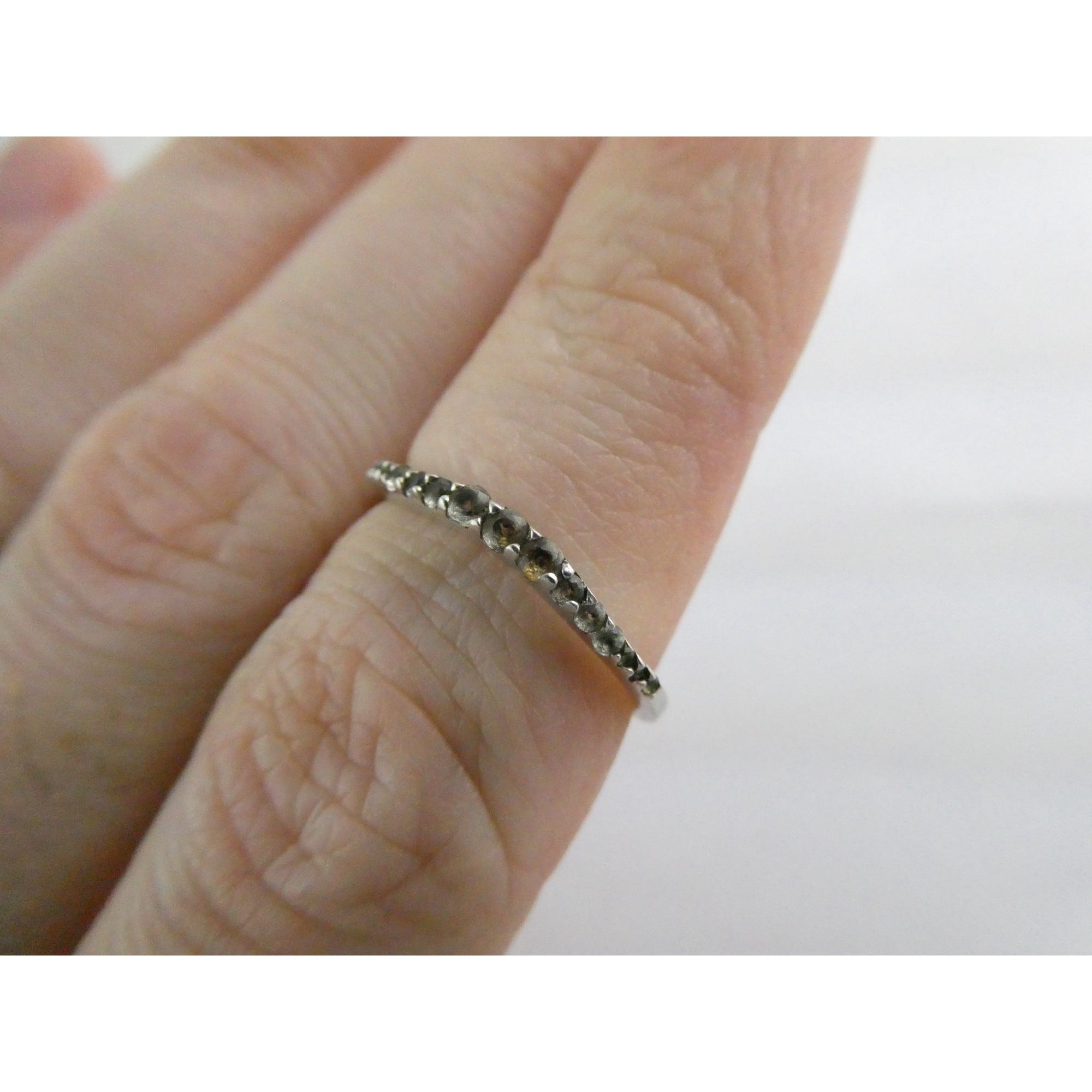 Sterling Silver Smoky Quartz Band Ring Size 7.25 I Love You Today Quote 1.4g