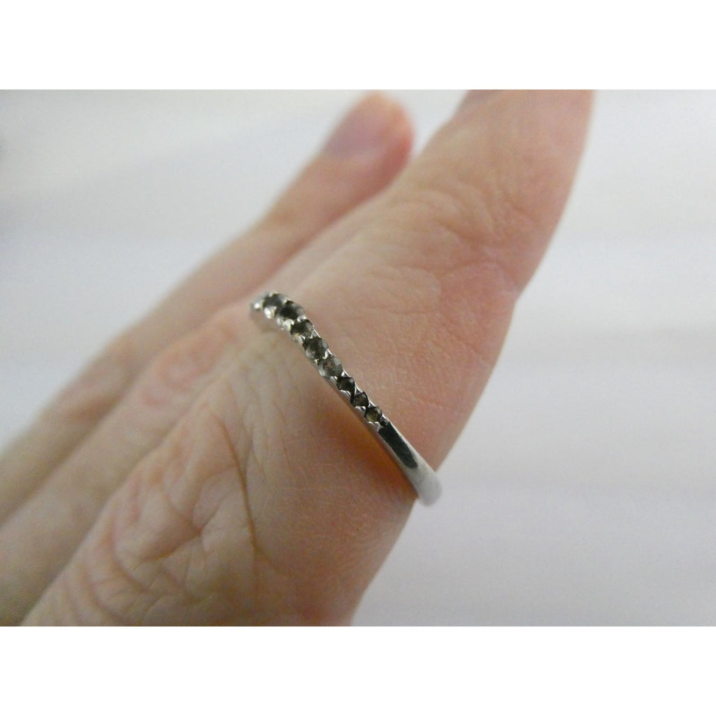 Sterling Silver Smoky Quartz Band Ring Size 7.25 I Love You Today Quote 1.4g