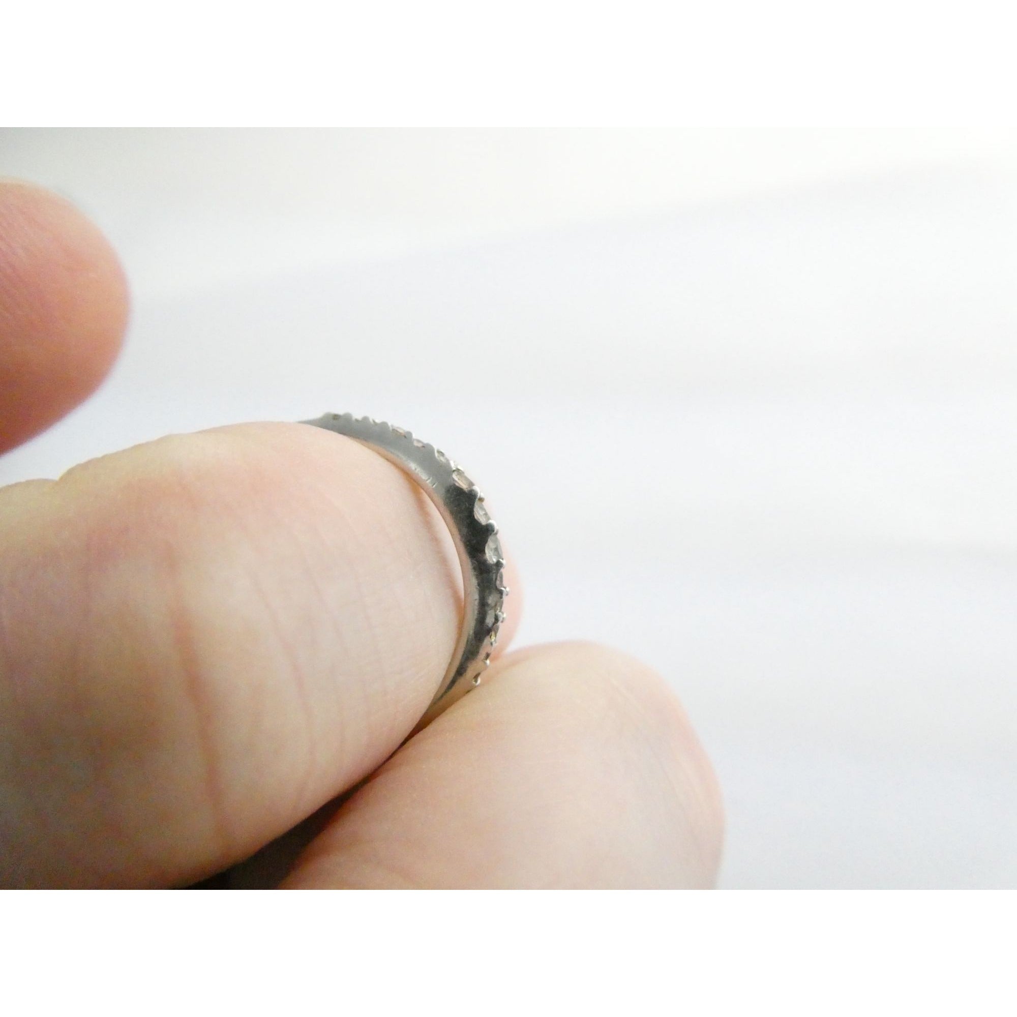Sterling Silver Smoky Quartz Band Ring Size 7.25 I Love You Today Quote 1.4g