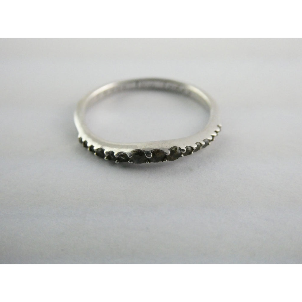 Sterling Silver Smoky Quartz Band Ring Size 7.25 I Love You Today Quote 1.4g
