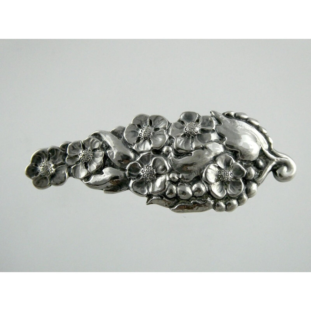 Danish Silversmith Peer Smed Sterling Silver Arts and Crafts Flower Brooch Pin