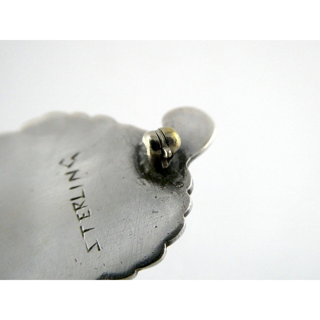 Danish Silversmith Peer Smed Sterling Silver Arts and Crafts Flower Brooch Pin