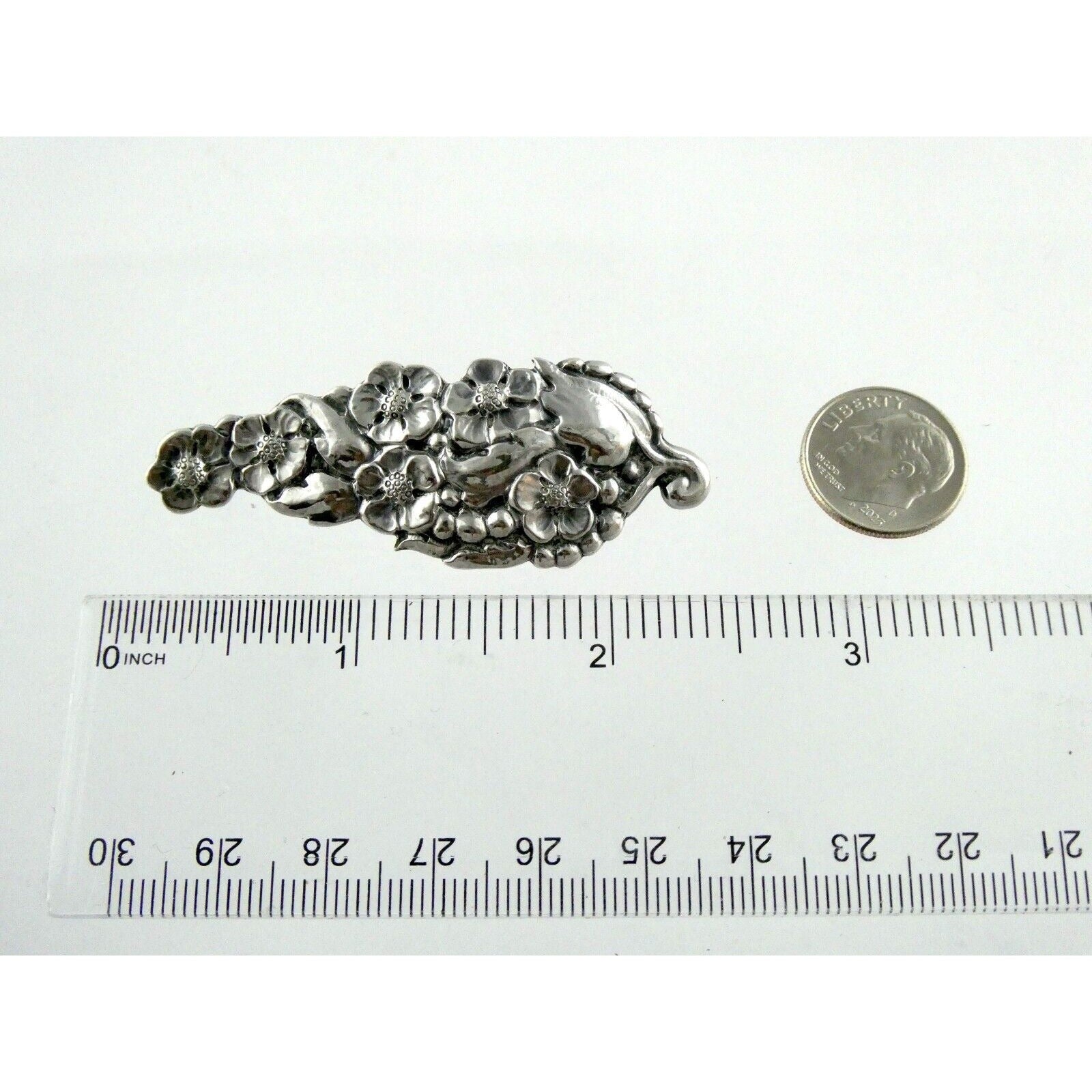 Danish Silversmith Peer Smed Sterling Silver Arts and Crafts Flower Brooch Pin
