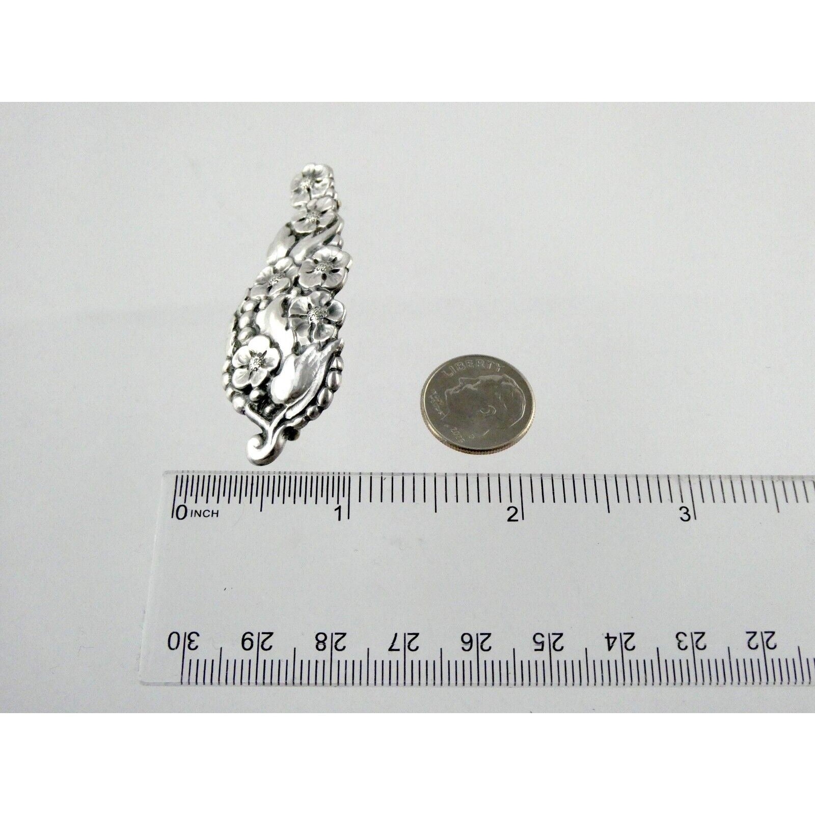 Danish Silversmith Peer Smed Sterling Silver Arts and Crafts Flower Brooch Pin