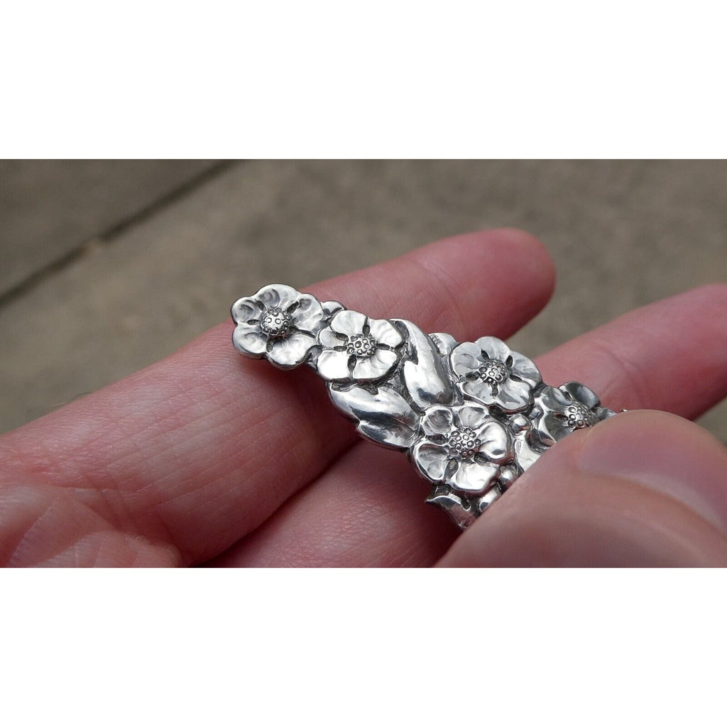 Danish Silversmith Peer Smed Sterling Silver Arts and Crafts Flower Brooch Pin