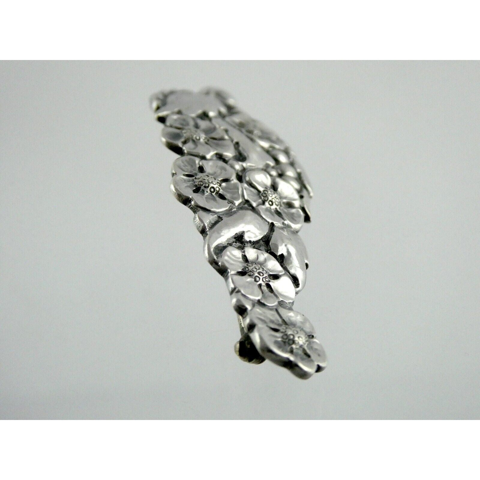 Danish Silversmith Peer Smed Sterling Silver Arts and Crafts Flower Brooch Pin