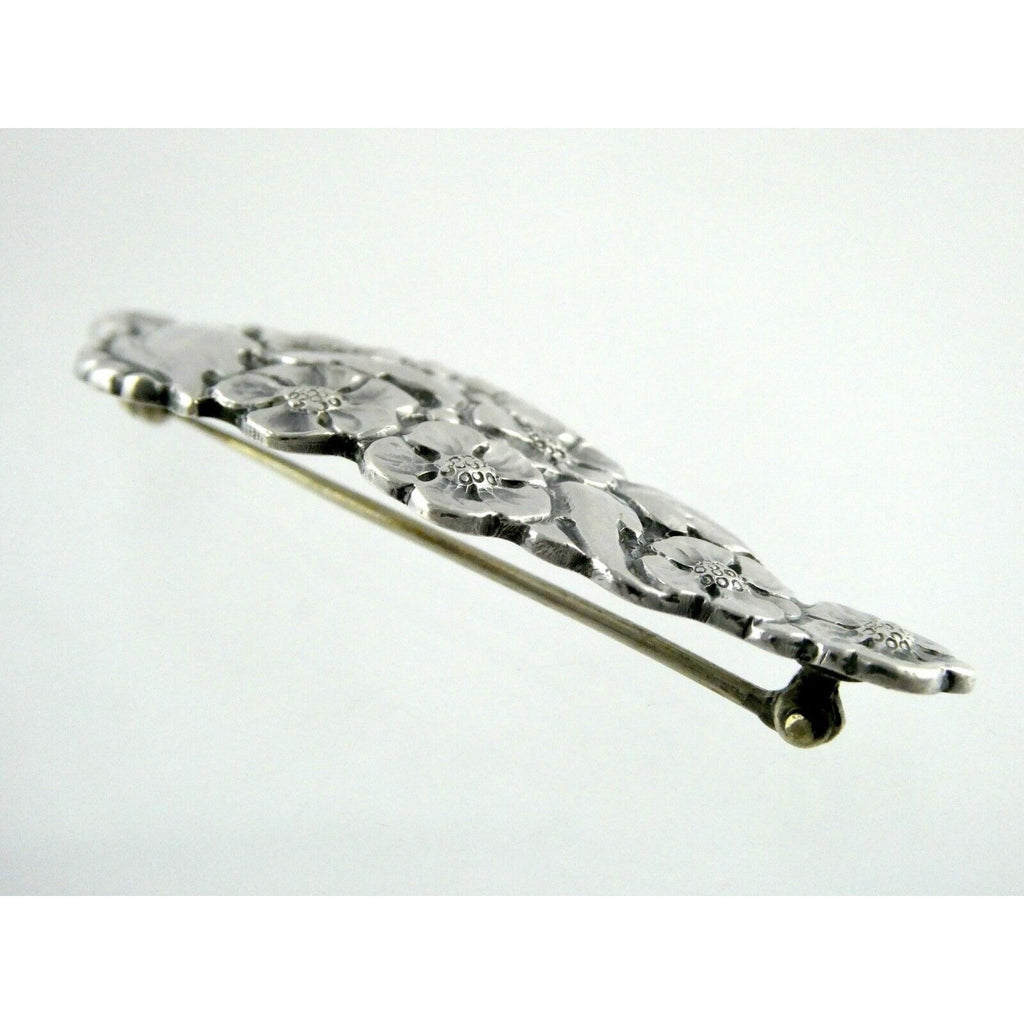 Danish Silversmith Peer Smed Sterling Silver Arts and Crafts Flower Brooch Pin