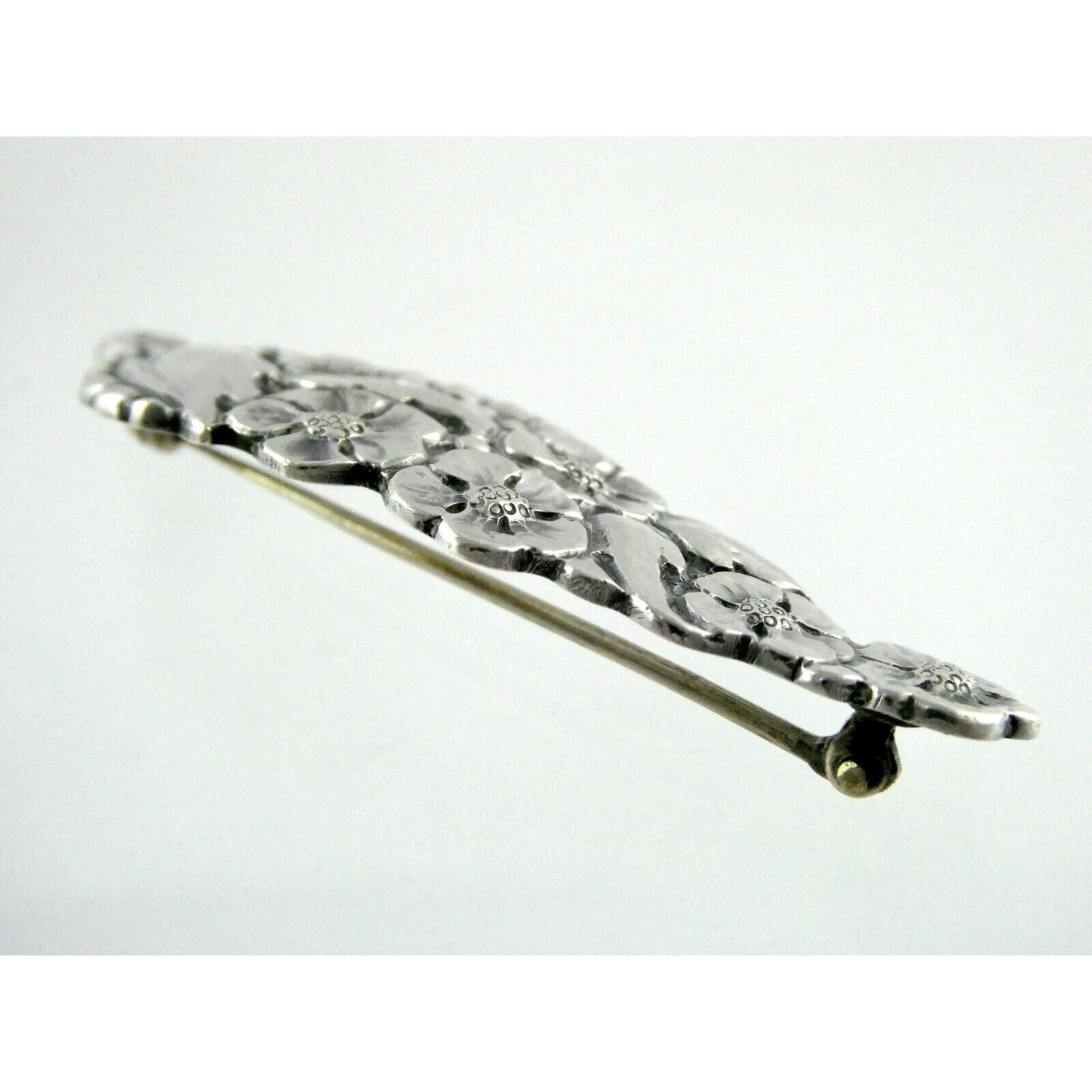 Danish Silversmith Peer Smed Sterling Silver Arts and Crafts Flower Brooch Pin