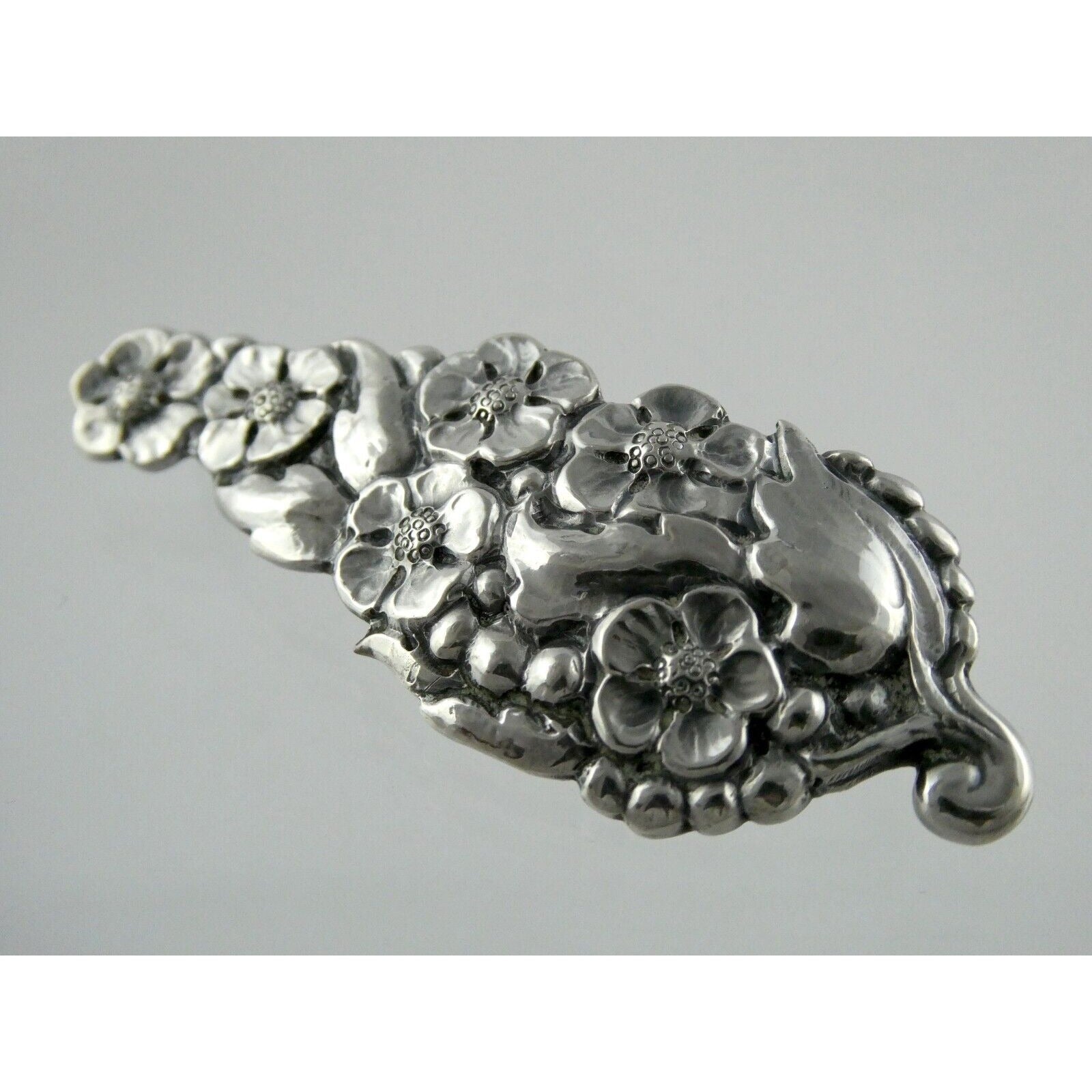 Danish Silversmith Peer Smed Sterling Silver Arts and Crafts Flower Brooch Pin