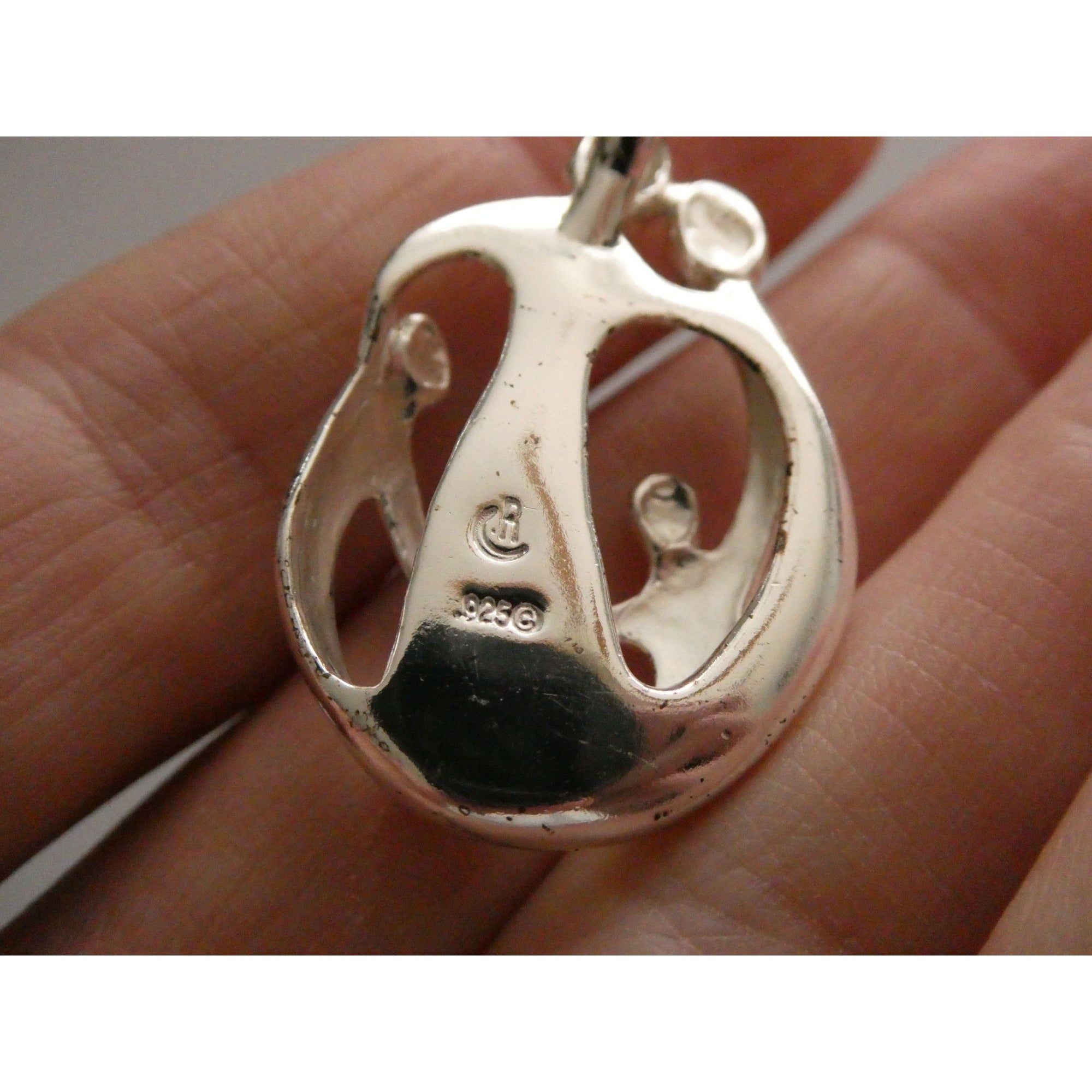 Carolyn Pollack Relios Sterling Silver Loving Family Of Five Pendant 8g 34mm