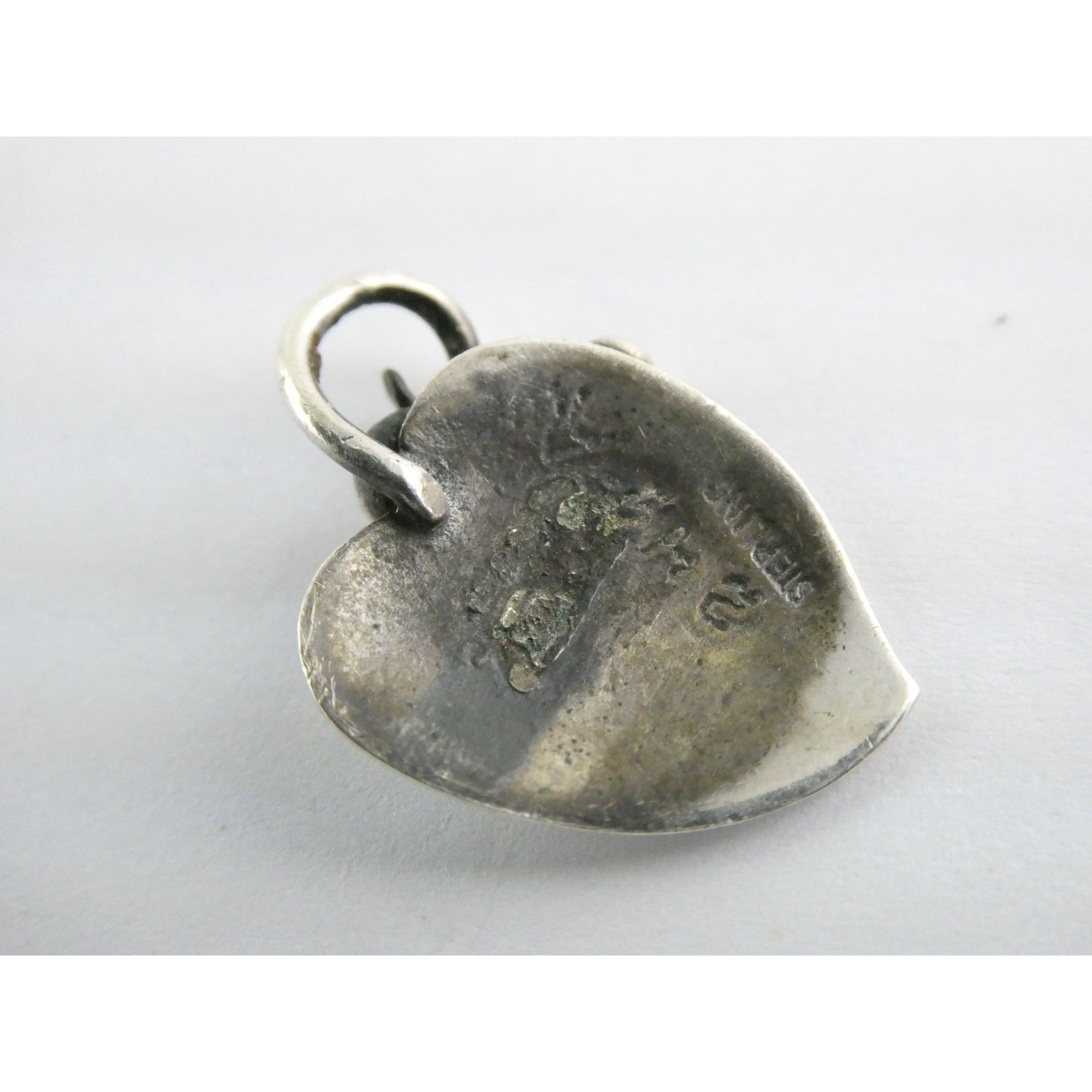 Vintage Sterling Silver Grape Leaf Pendant Numbered 249A 3.4g 24mm Length