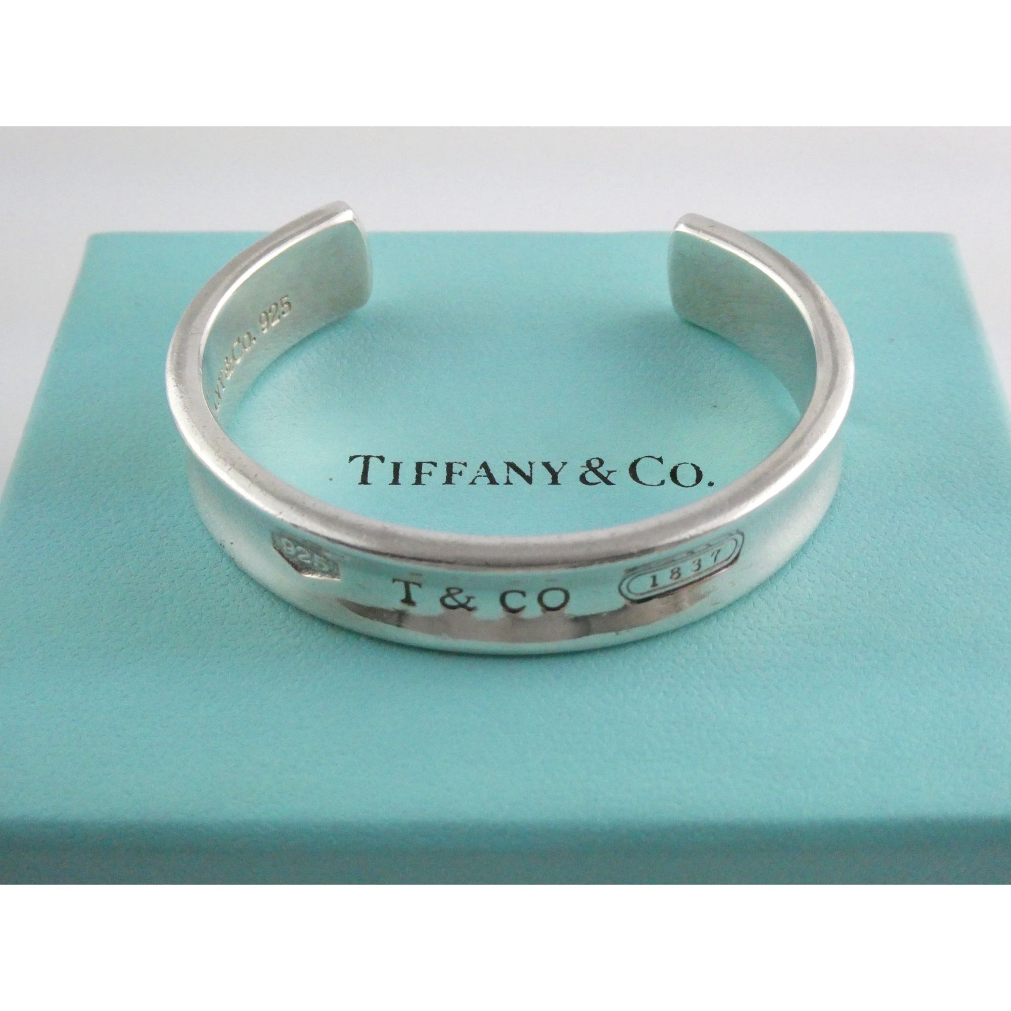 Tiffany and Co 1837 Sterling Silver Cuff Bracelet 1997 with Box 6.25 Inches 42g