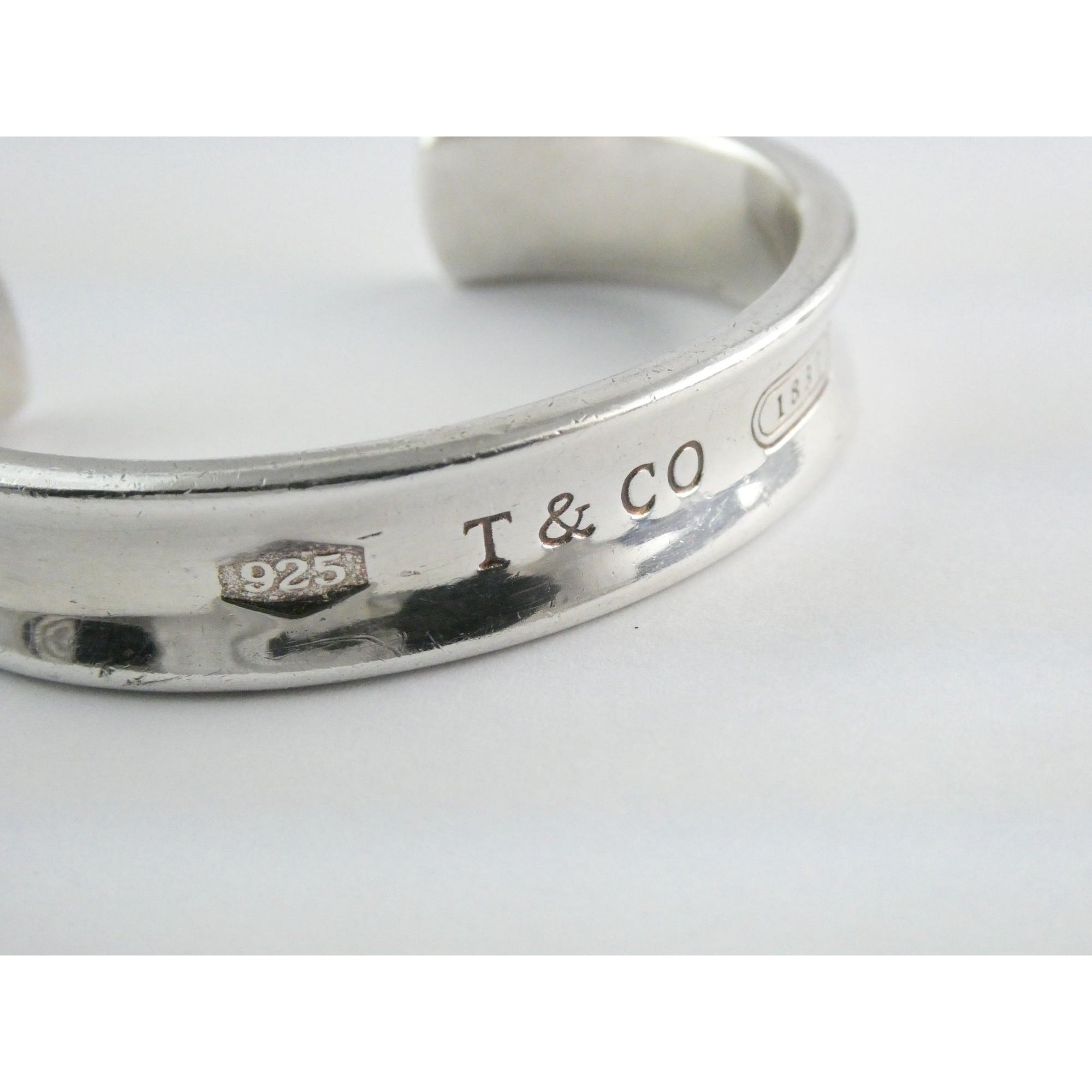 Tiffany and Co 1837 Sterling Silver Cuff Bracelet 1997 with Box 6.25 Inches 42g