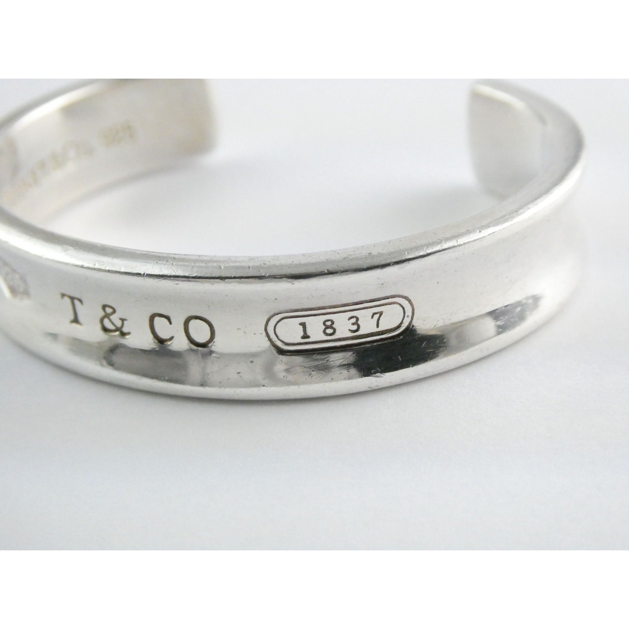 Tiffany and Co 1837 Sterling Silver Cuff Bracelet 1997 with Box 6.25 Inches 42g