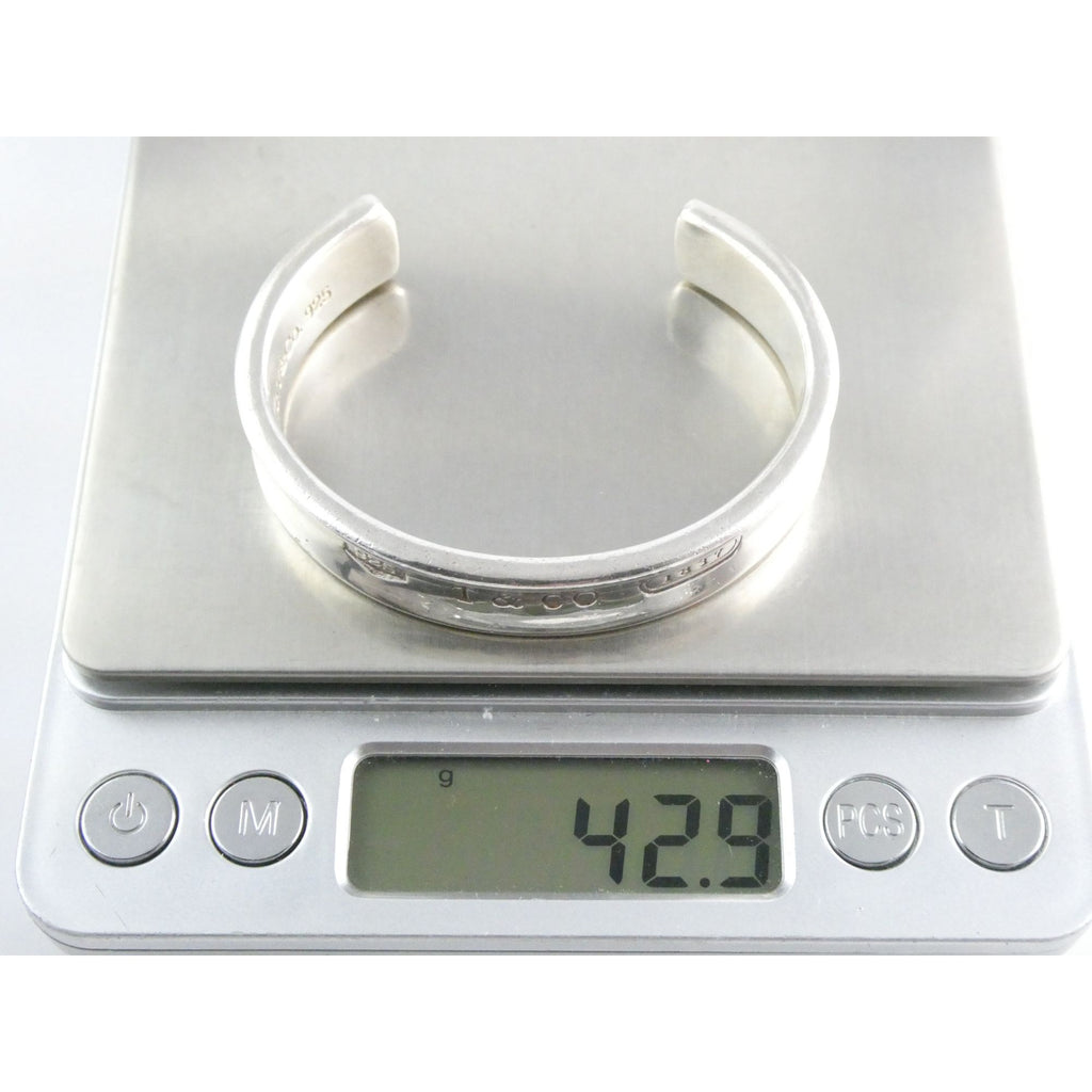 Tiffany and Co 1837 Sterling Silver Cuff Bracelet 1997 with Box 6.25 Inches 42g