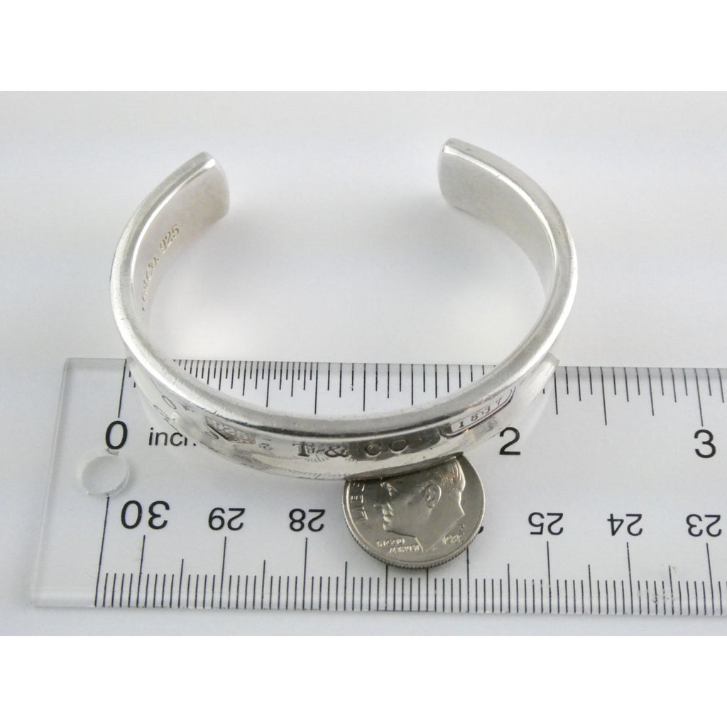 Tiffany and Co 1837 Sterling Silver Cuff Bracelet 1997 with Box 6.25 Inches 42g