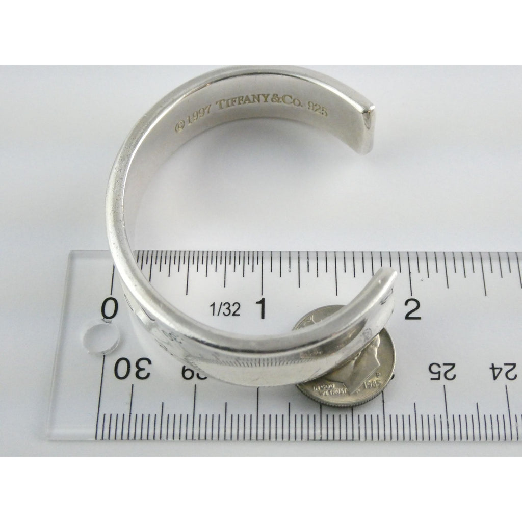 Tiffany and Co 1837 Sterling Silver Cuff Bracelet 1997 with Box 6.25 Inches 42g