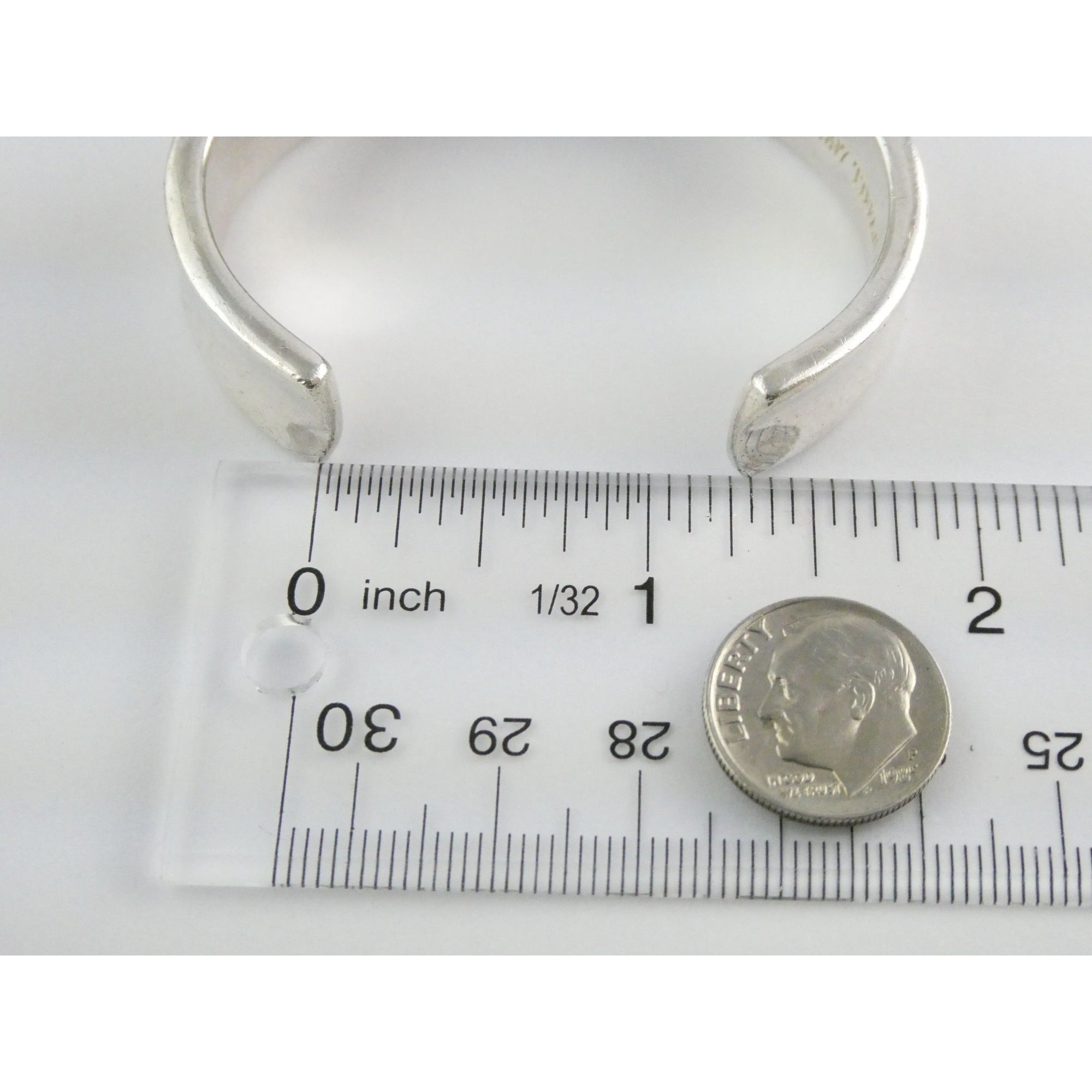 Tiffany and Co 1837 Sterling Silver Cuff Bracelet 1997 with Box 6.25 Inches 42g