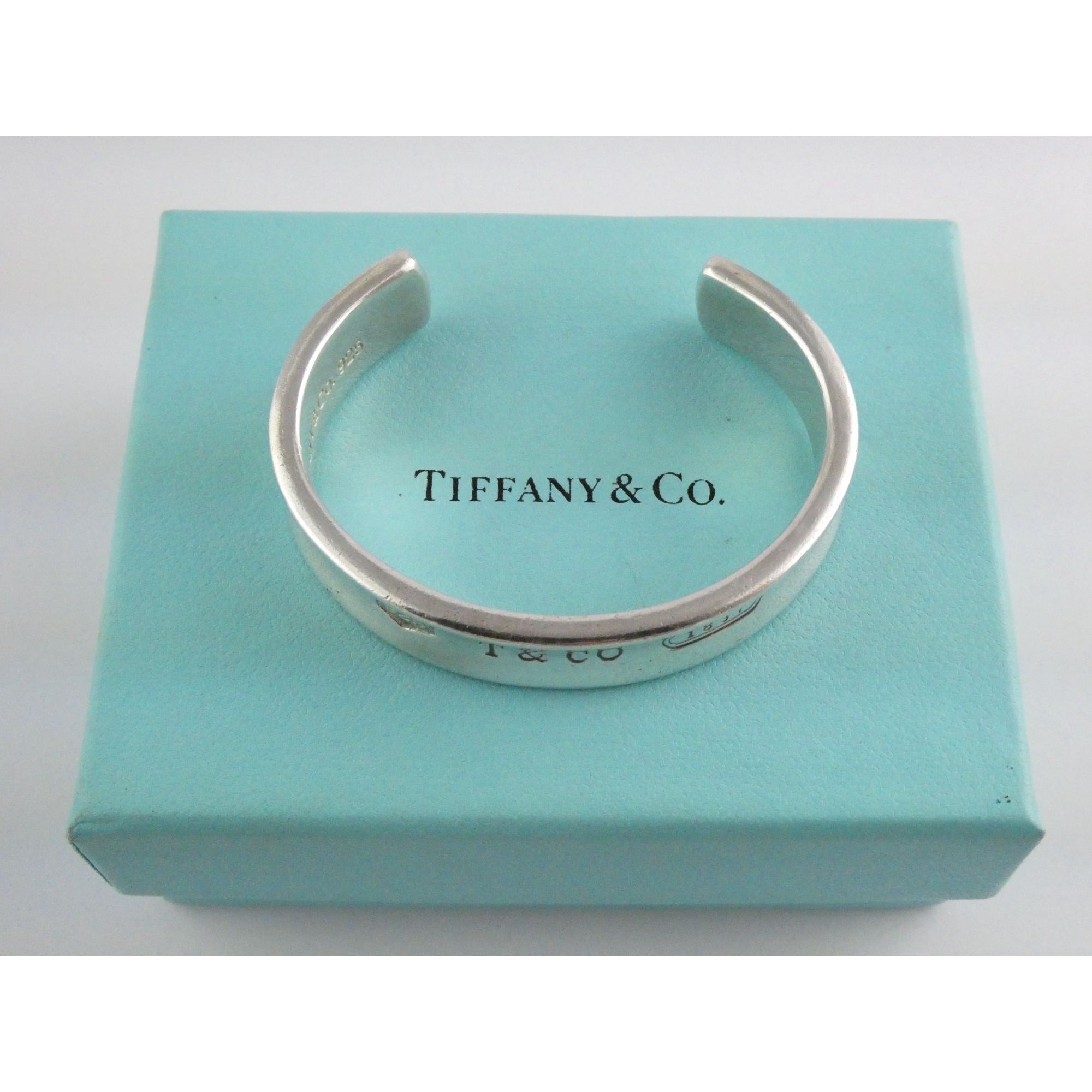 Tiffany and Co 1837 Sterling Silver Cuff Bracelet 1997 with Box 6.25 Inches 42g