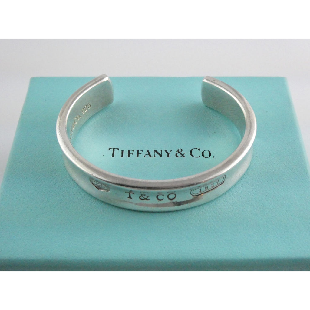 Tiffany and Co 1837 Sterling Silver Cuff Bracelet 1997 with Box 6.25 Inches 42g