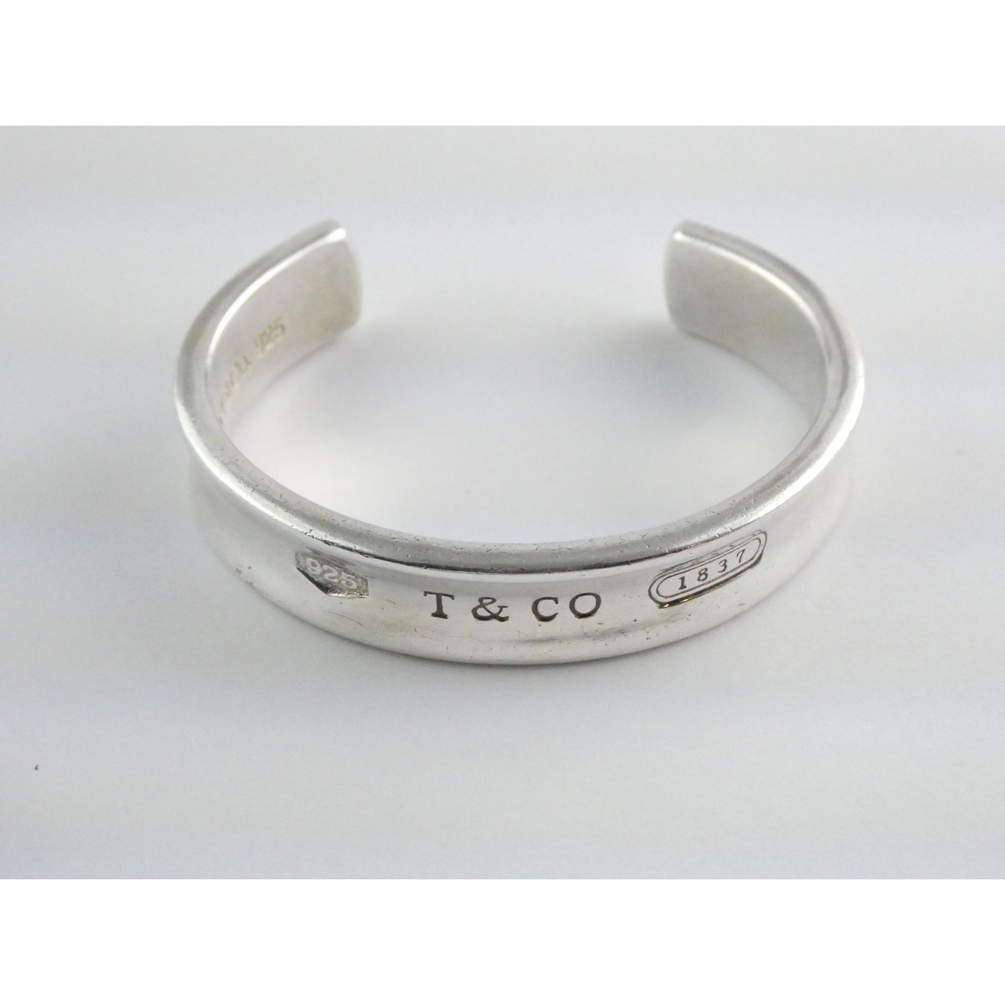 Tiffany and Co 1837 Sterling Silver Cuff Bracelet 1997 with Box 6.25 Inches 42g