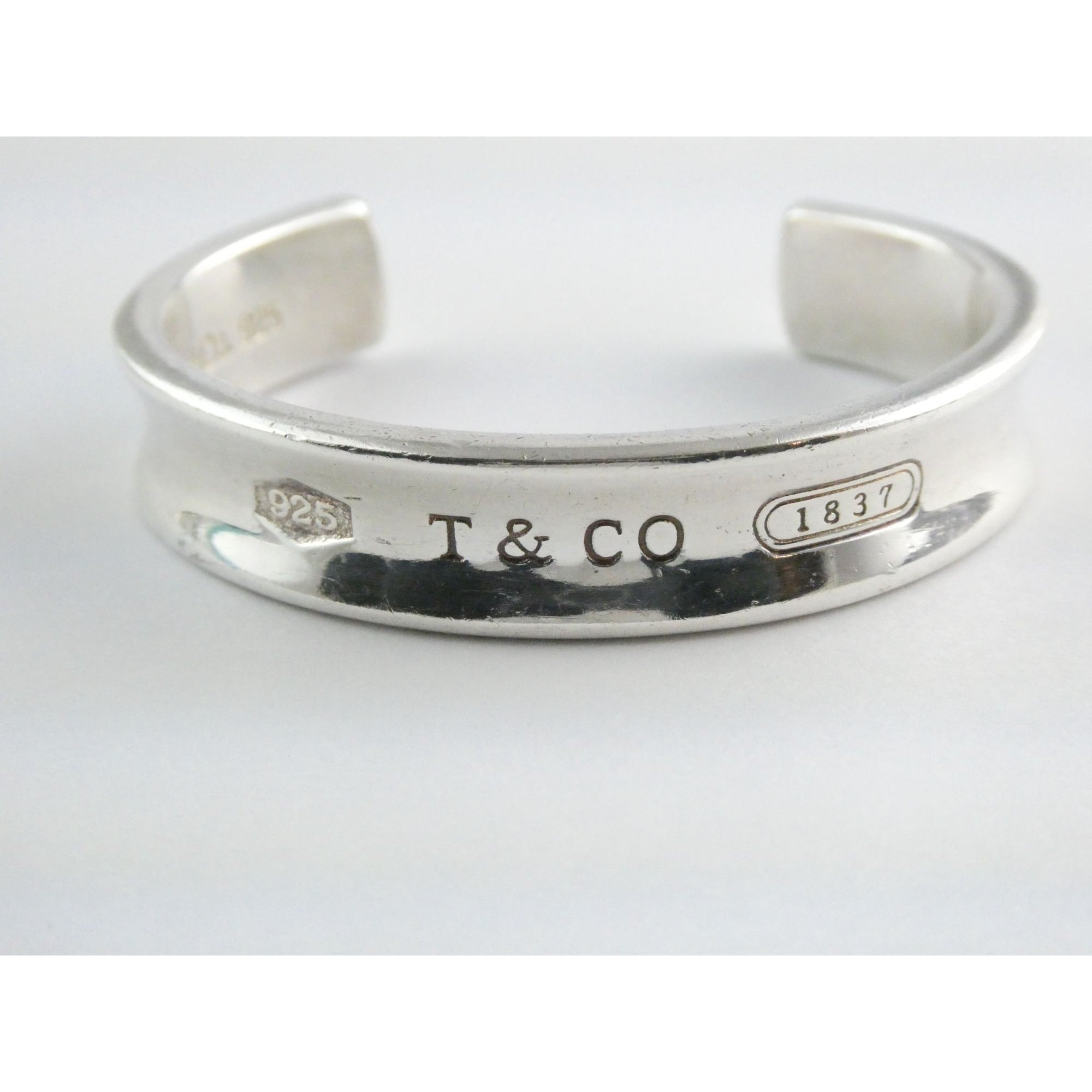 Tiffany and Co 1837 Sterling Silver Cuff Bracelet 1997 with Box 6.25 Inches 42g