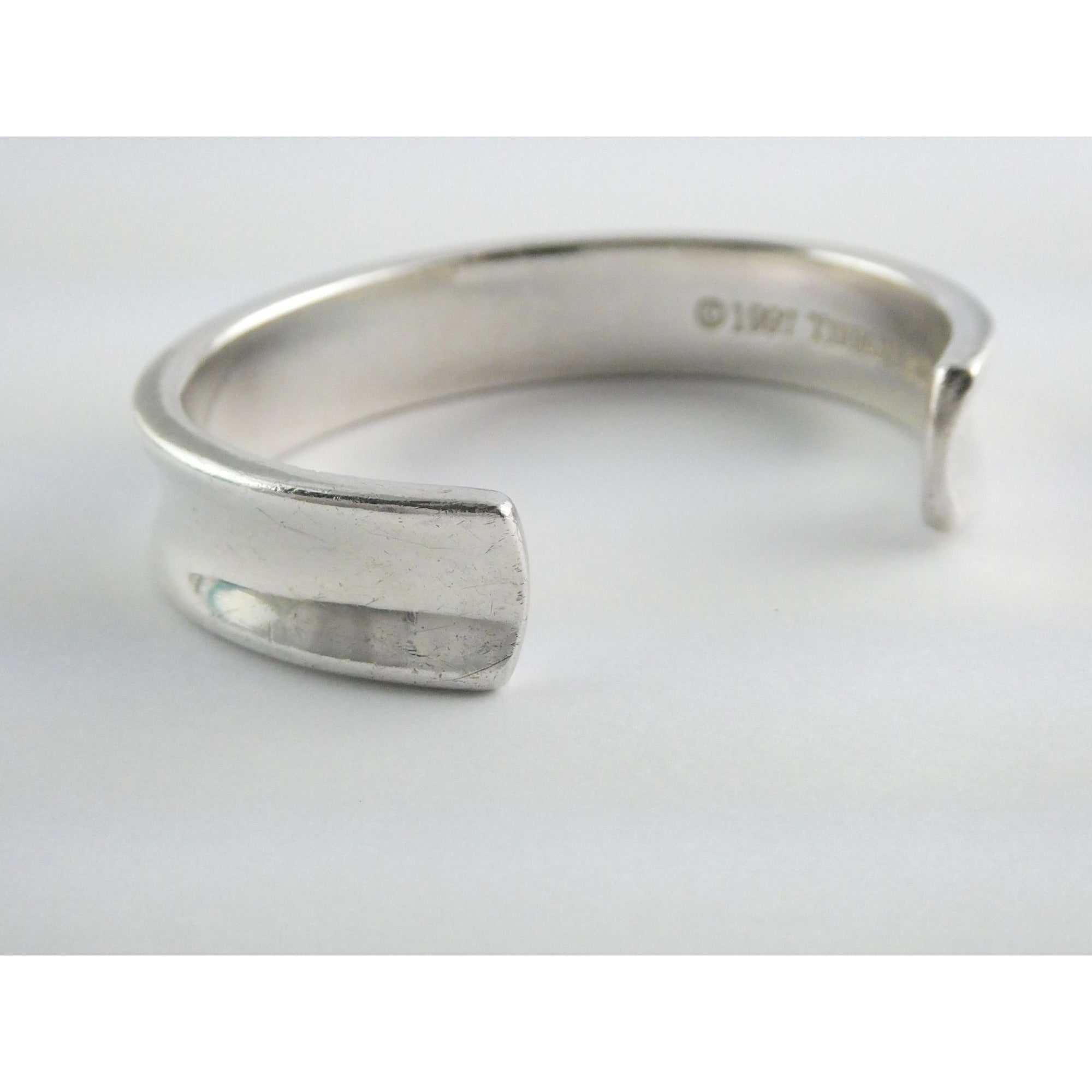 Tiffany and Co 1837 Sterling Silver Cuff Bracelet 1997 with Box 6.25 Inches 42g