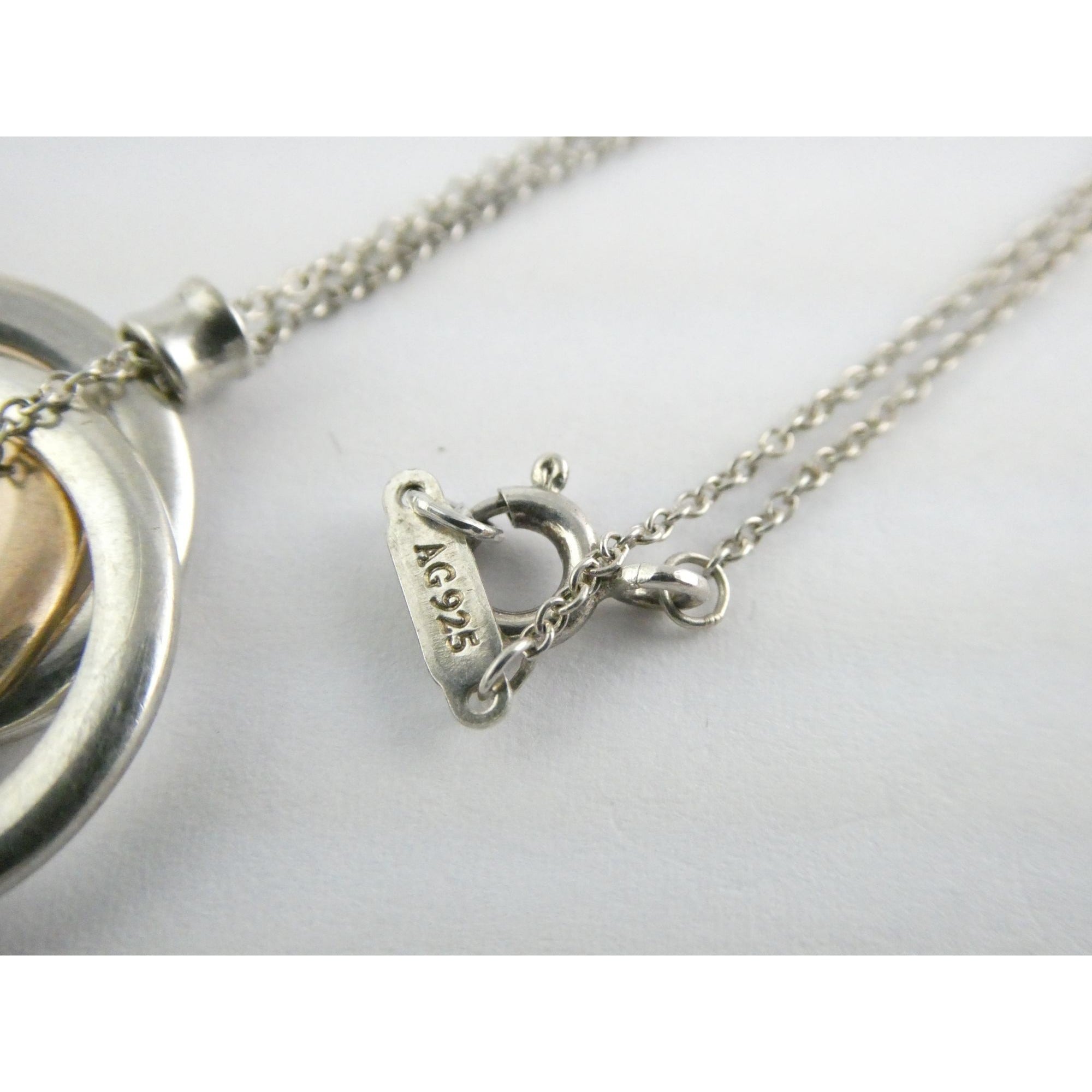 Tiffany & Co 1837 Sterling Silver and Rubedo Metal Interlocking Circles Necklace