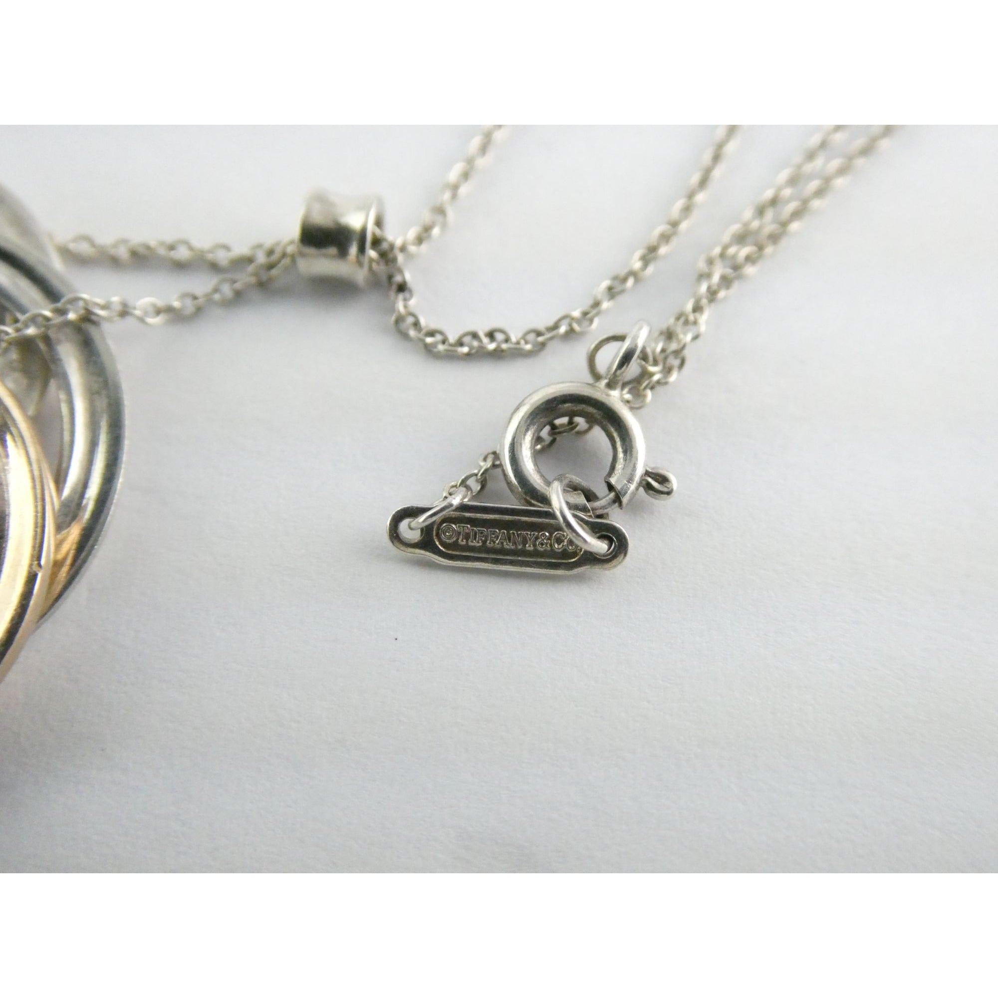 Tiffany & Co 1837 Sterling Silver and Rubedo Metal Interlocking Circles Necklace