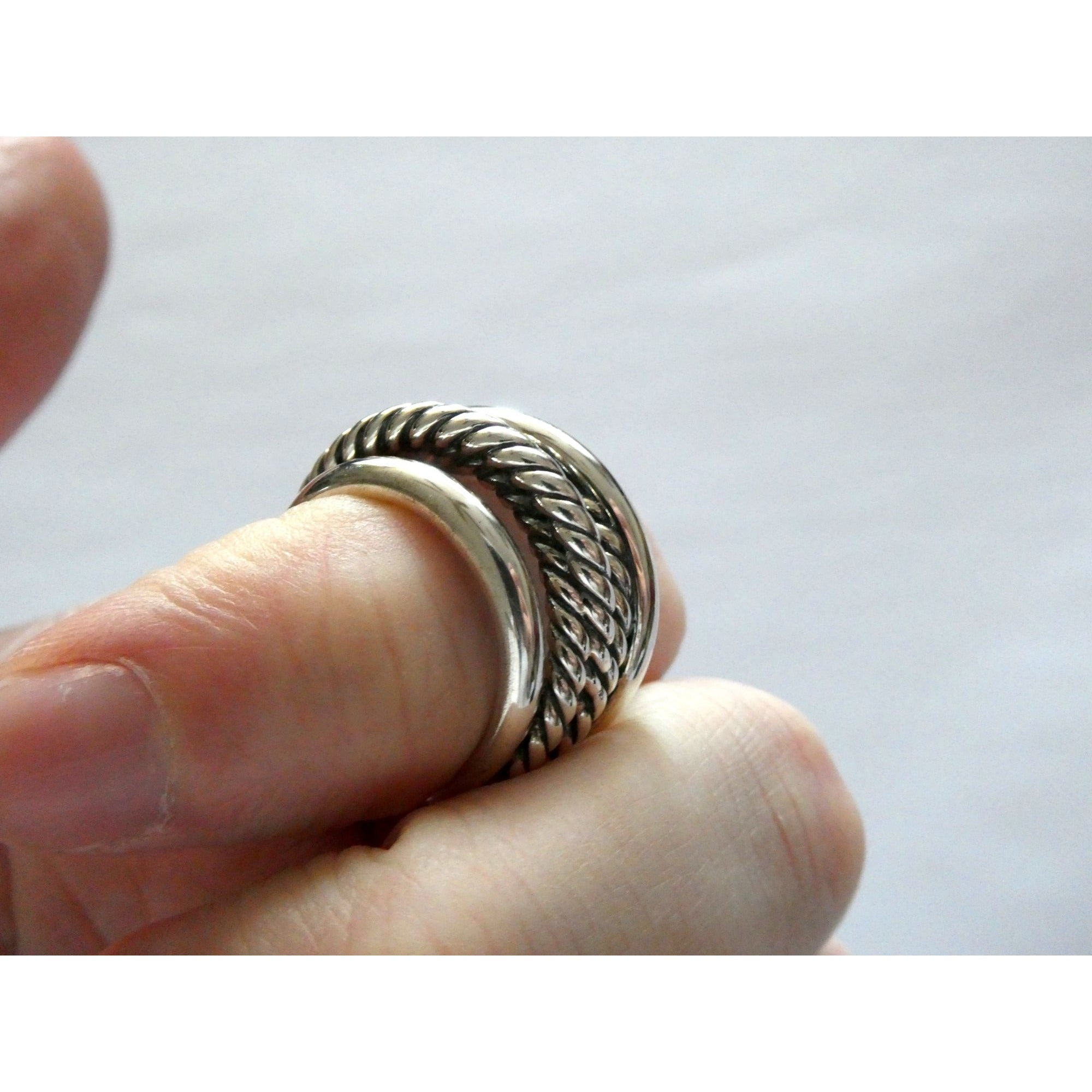 David Yurman Crossover Sterling Silver Layered Ring Design 925 Size 6.5