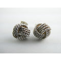 Tiffany and Co. Somerset Sterling Silver Twist Knot Earrings 925 2.6g 9.7mm Diam