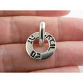 Judaica Sterling Silver Disc Pendant 3.6g 22mm Length Total