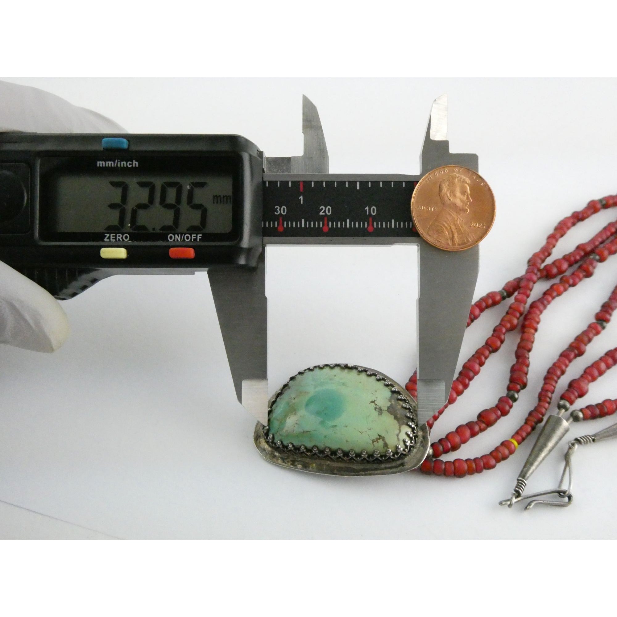 Sterling Silver Turquoise and Red Glass Beaded Multi Strand Necklace 43.1g 23 In