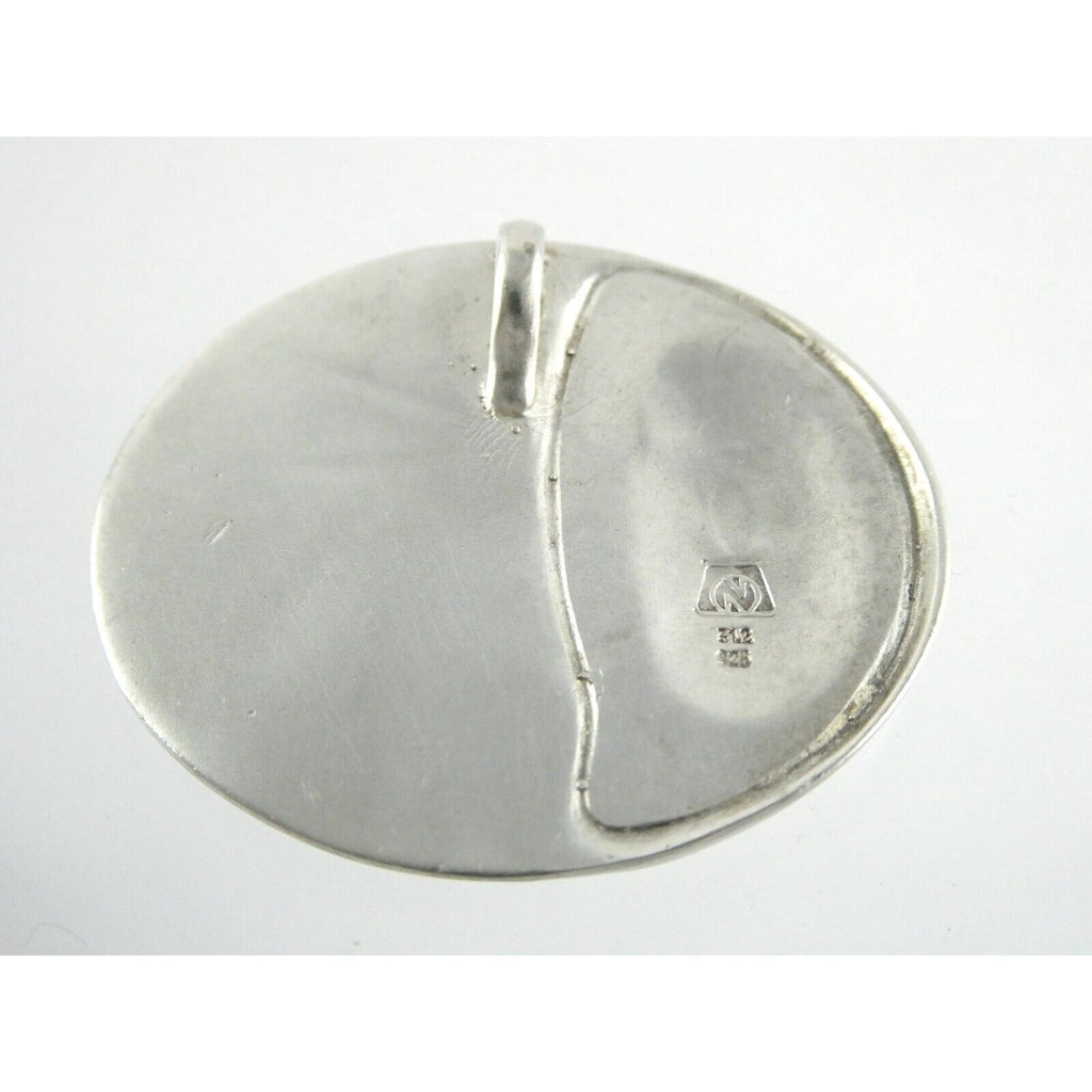 Vintage Handmade Signed Sterling Silver Moon Face and Star Pendant 925 14.8g 312