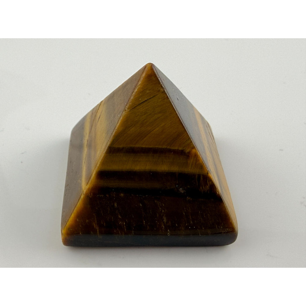 Polished Tigers Eye Pyramid Piece Specimen 28.8g Weight 1.75 Inch Height