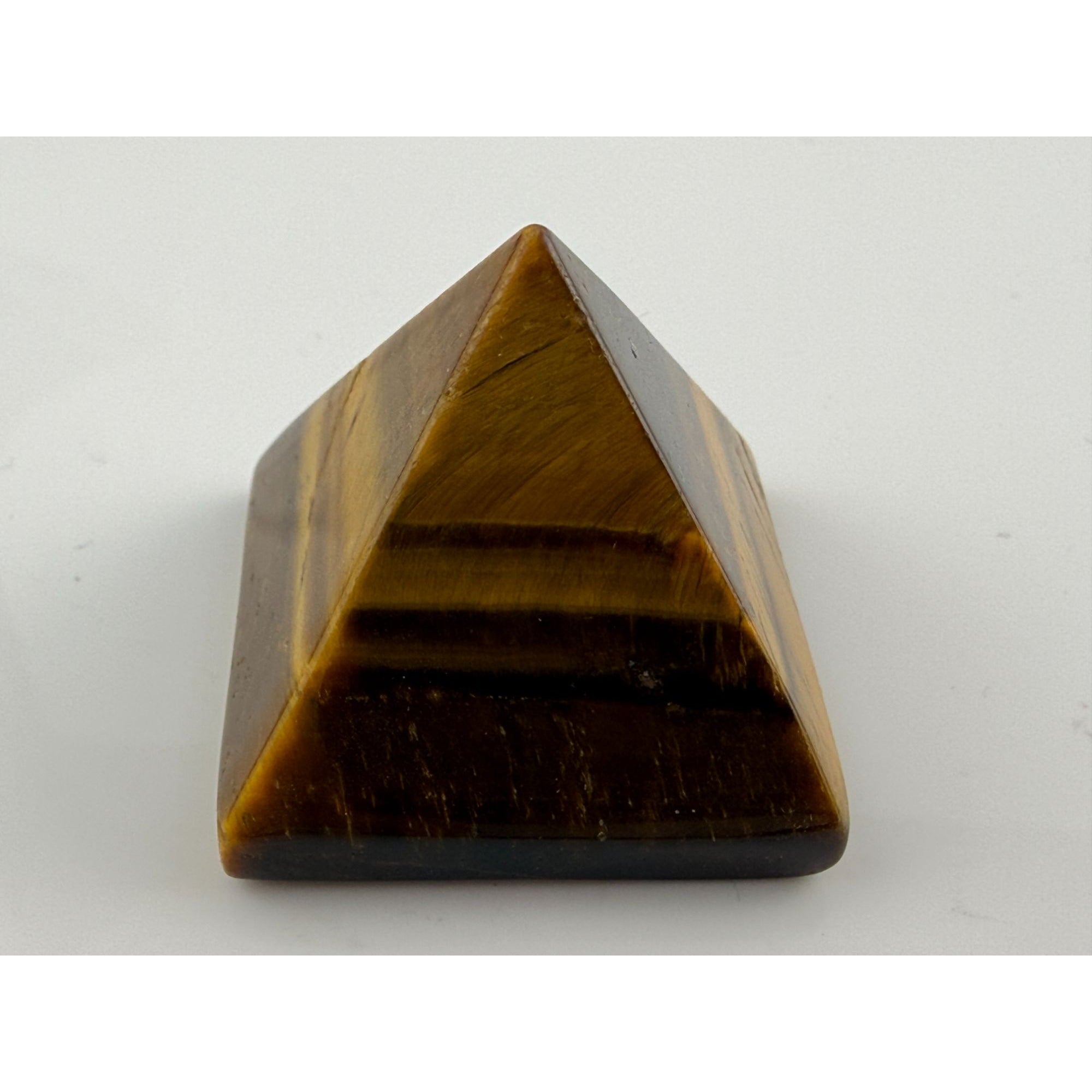 Polished Tigers Eye Pyramid Piece Specimen 28.8g Weight 1.75 Inch Height