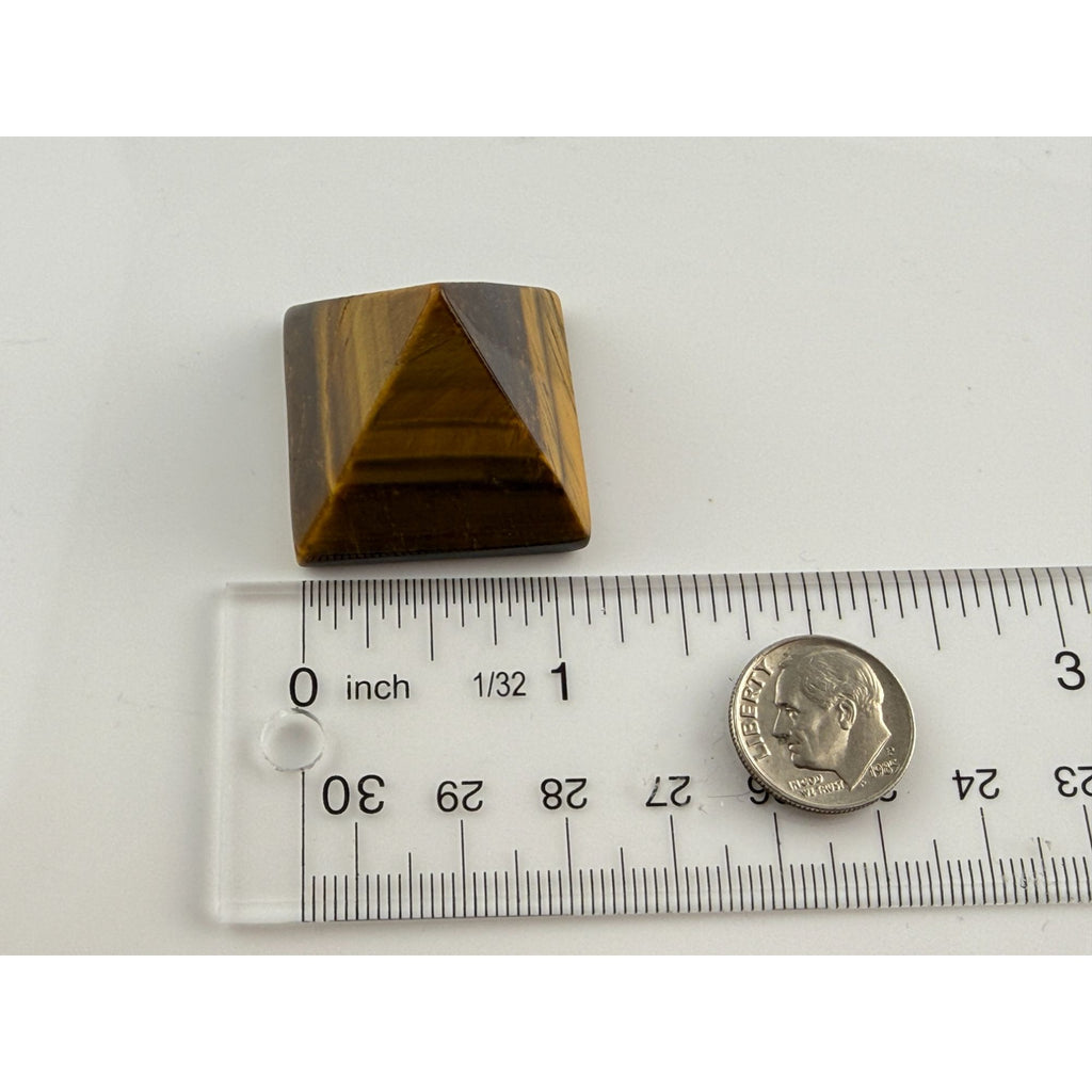 Polished Tigers Eye Pyramid Piece Specimen 28.8g Weight 1.75 Inch Height