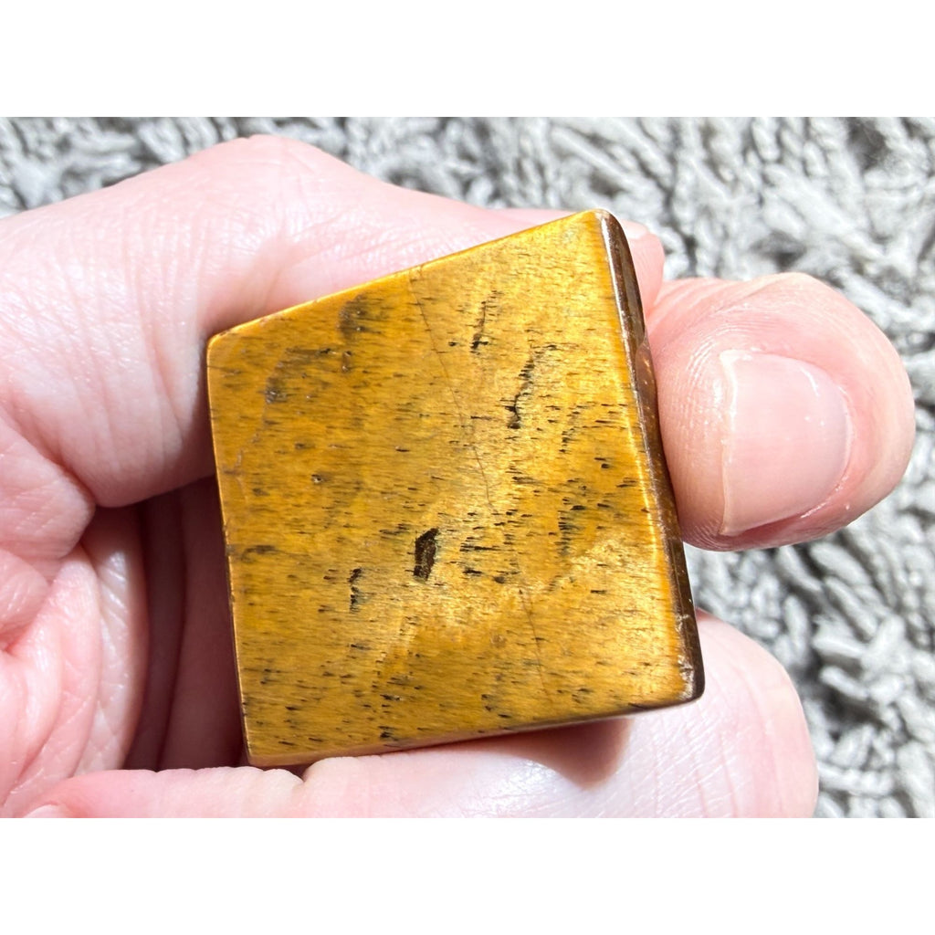 Polished Tigers Eye Pyramid Piece Specimen 28.8g Weight 1.75 Inch Height
