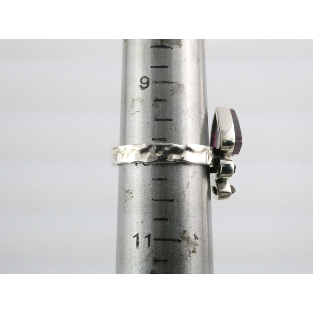 Artisan Made Sterling Silver Watermelon Tourmaline Ring Size 10 Weighs 6.7g