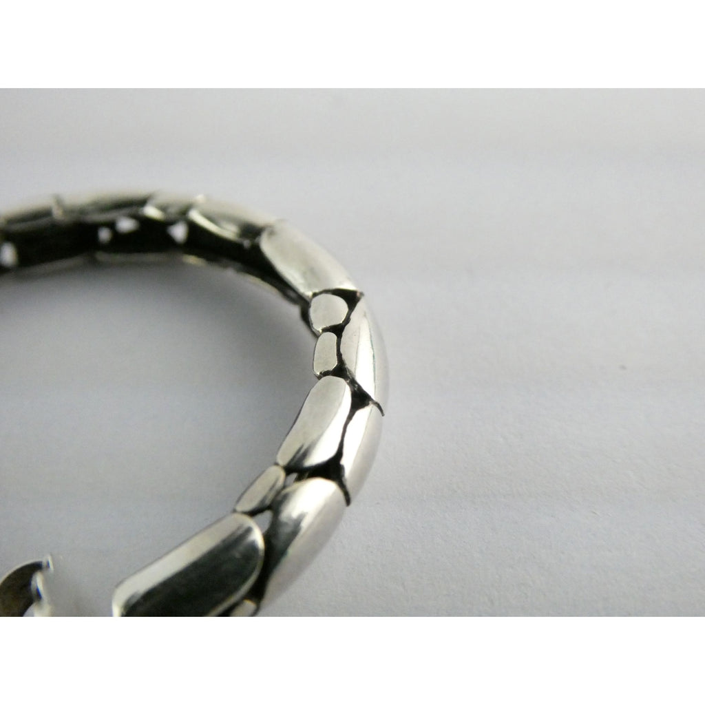 John Hardy Kali Sterling Silver Pebbled Design Hoop Earrings 925 39mm 15.9g