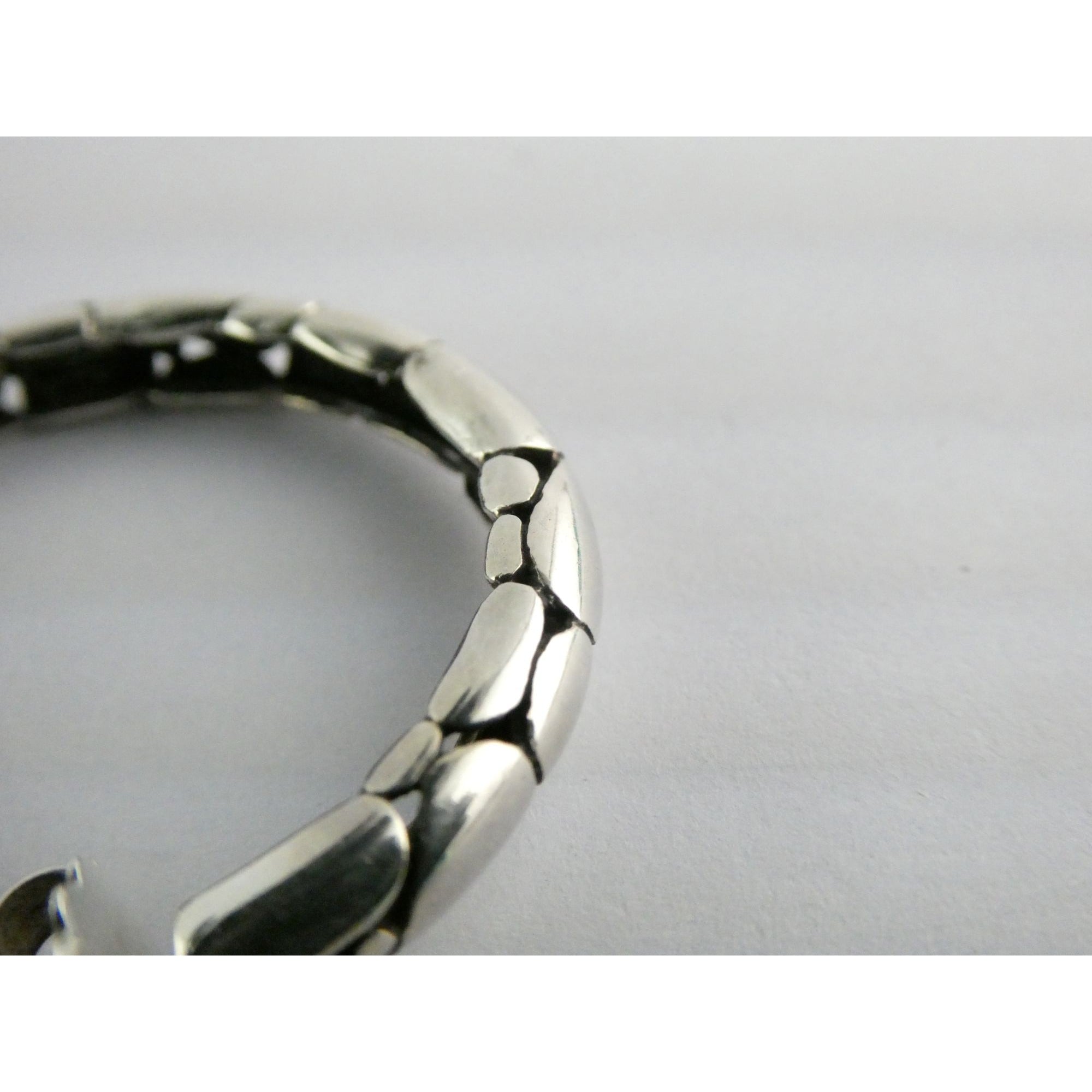John Hardy Kali Sterling Silver Pebbled Design Hoop Earrings 925 39mm 15.9g