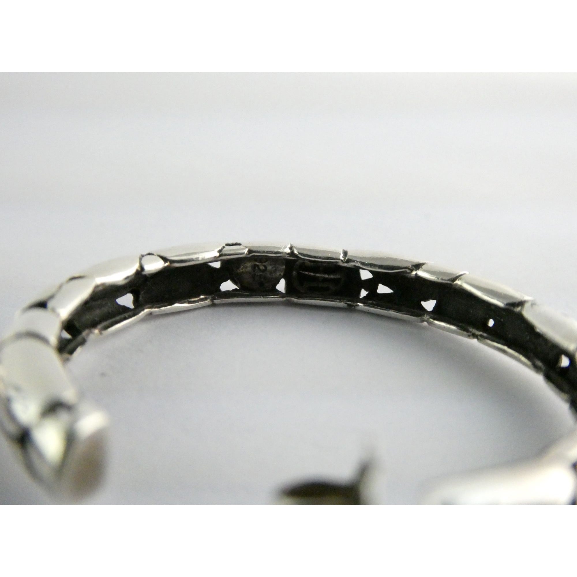 John Hardy Kali Sterling Silver Pebbled Design Hoop Earrings 925 39mm 15.9g