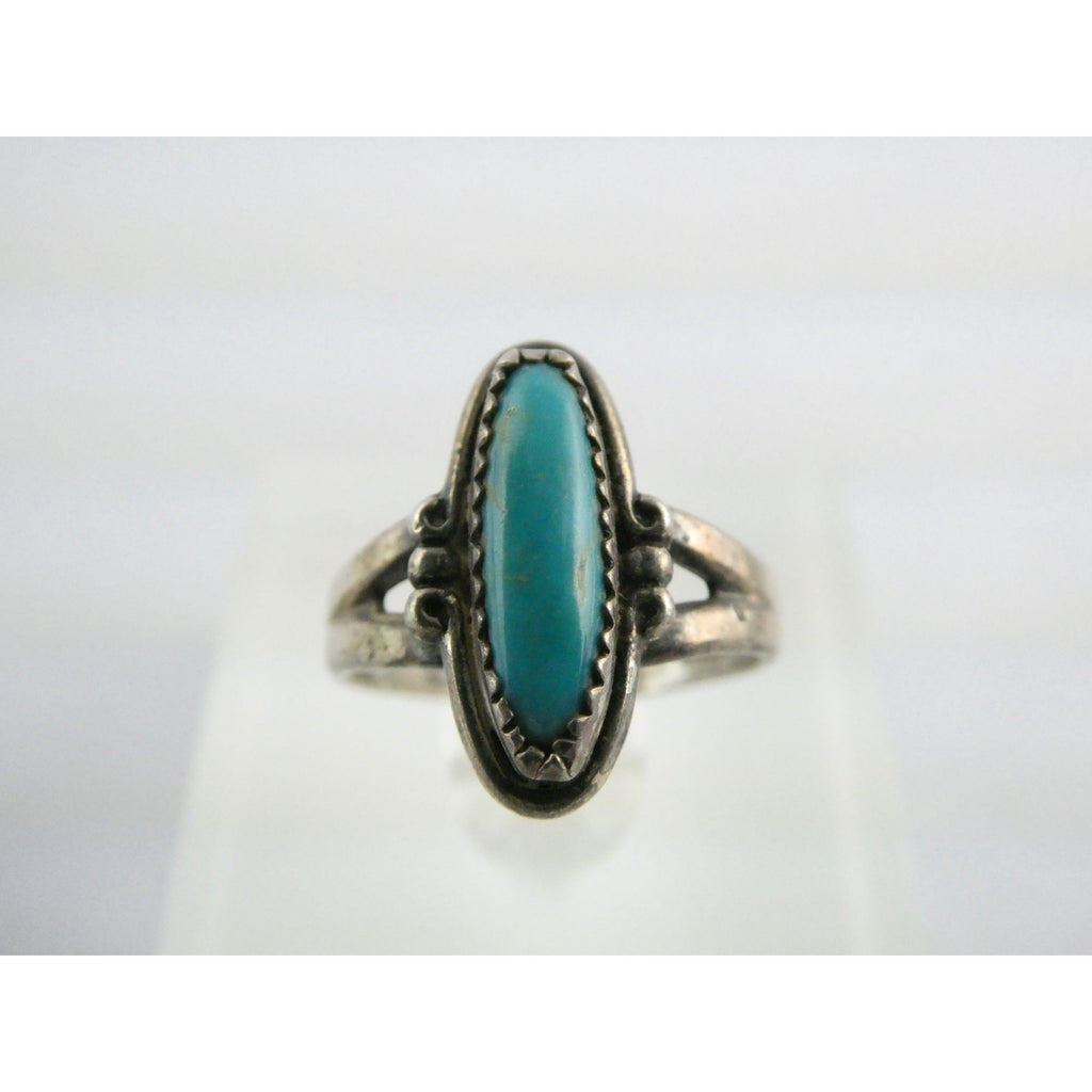 Vintage Bell Trading Post Sterling Silver Turquoise Cabochon Ring Size 5.5 3g