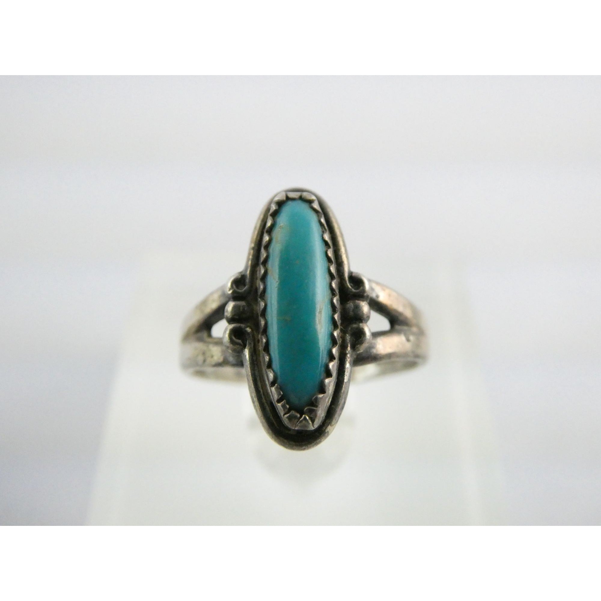 Vintage Bell Trading Post Sterling Silver Turquoise Cabochon Ring Size 5.5 3g