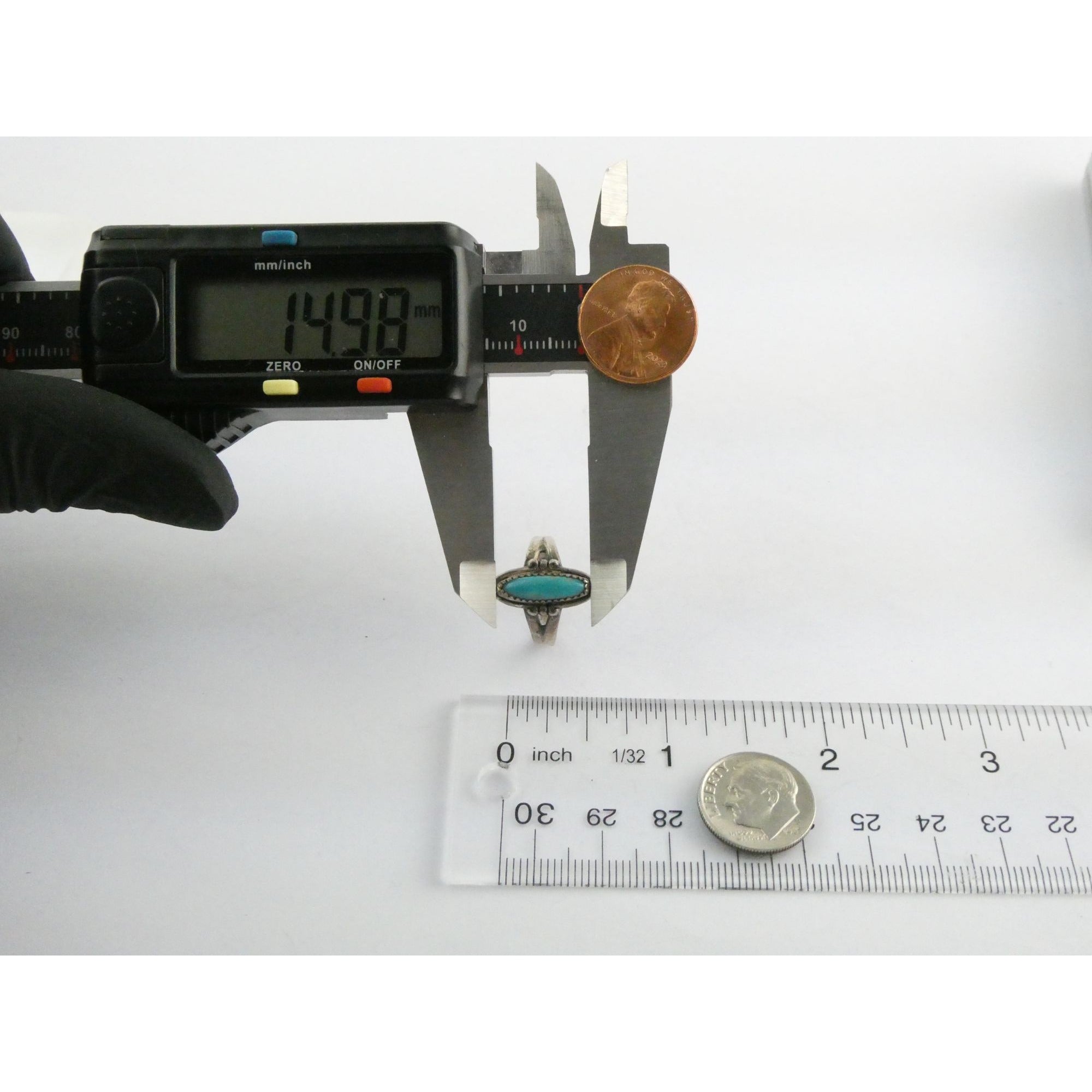 Vintage Bell Trading Post Sterling Silver Turquoise Cabochon Ring Size 5.5 3g