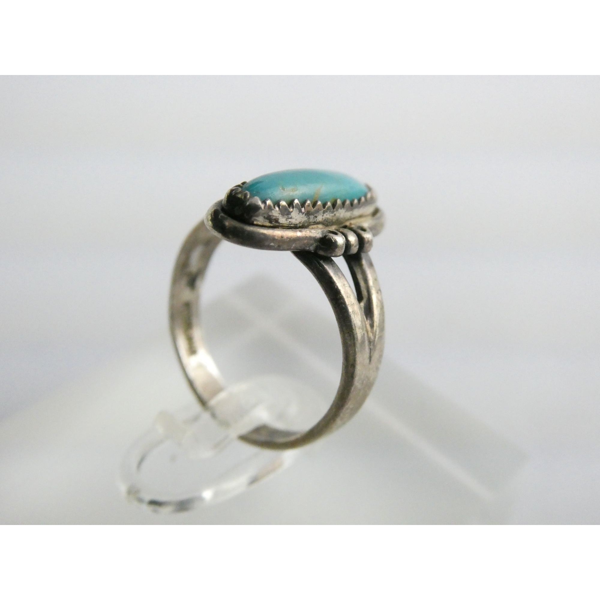 Vintage Bell Trading Post Sterling Silver Turquoise Cabochon Ring Size 5.5 3g